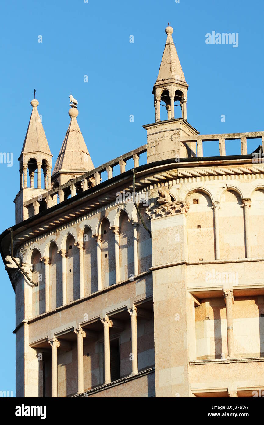 Famous Baptistery building in Parma, Emlia-Romagna, Italy. Stock Photo
