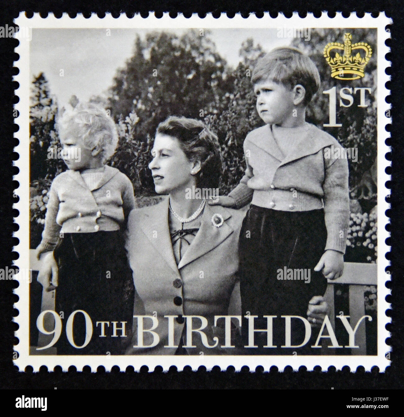 90th birthday stamp queen hi-res stock photography and images - Alamy