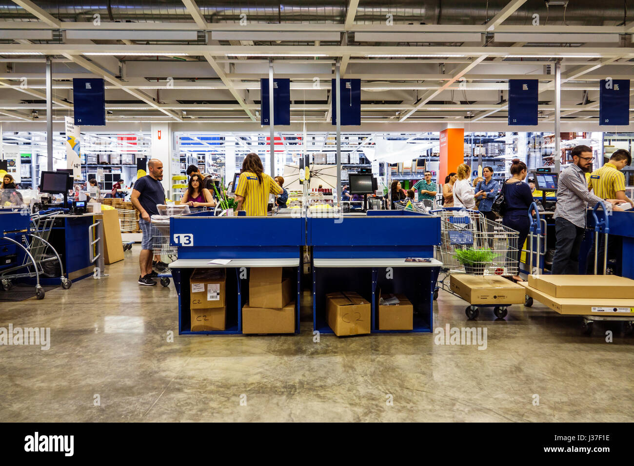 Miami Florida,Ikea,store,furniture,home accessories,shopping shopper shoppers shop shops market markets marketplace buying selling,retail store stores Stock Photo