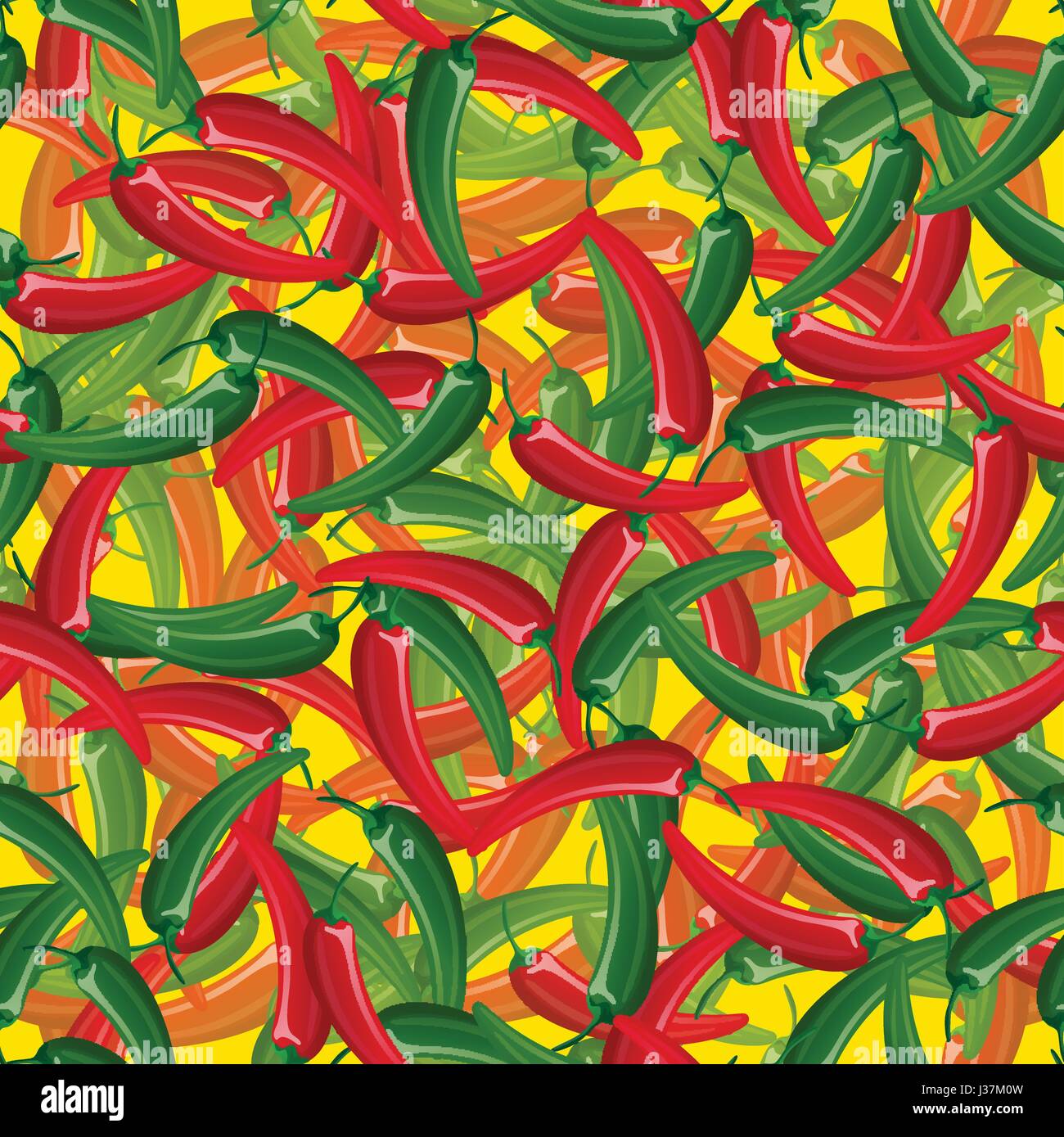 Hot Chili Peppers Doodle Seamless Pattern Bright Cartoon Design Element For Textile Or Cafe Menu Tileable Vector Background Red Green Yellow And Stock Vector Image Art Alamy