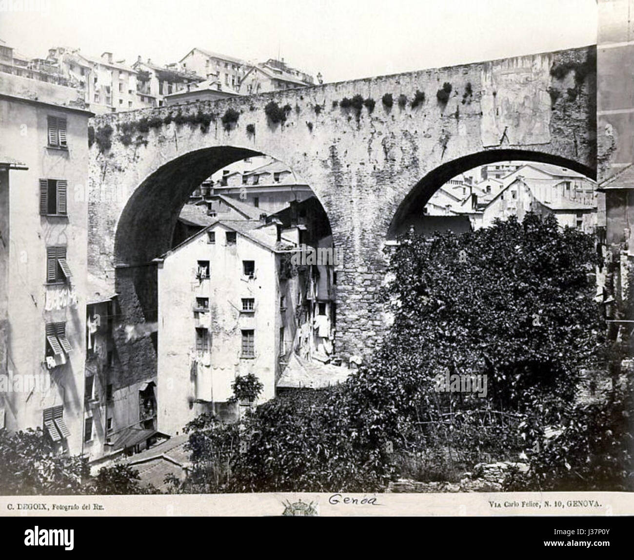 Degoix, Celestino (floruit 1860 1890)   Genova   Ponte Stock Photo
