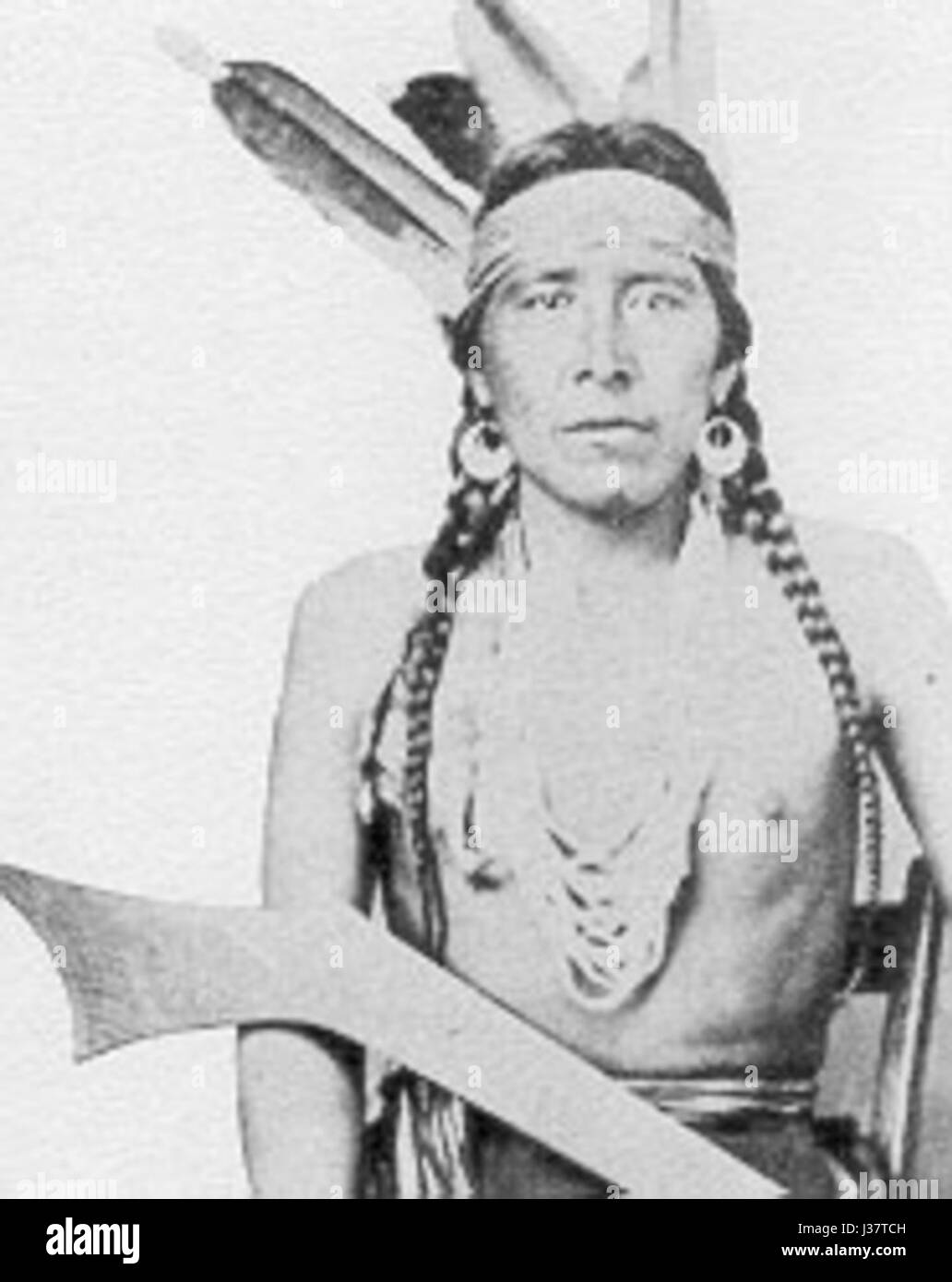 Chief Black Dog was a prominent Native American leader, known for his role as a chief of the Sioux tribe. He played a significant part in his tribe's interactions with settlers and the U.S. government, contributing to the historical context of Native American history during the 19th century. Stock Photo