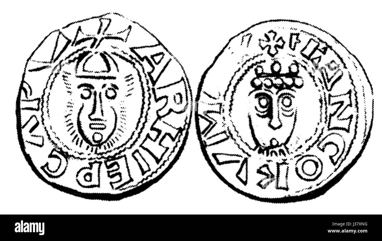 Denier de Reims (Caron 589 Stock Photo Alamy