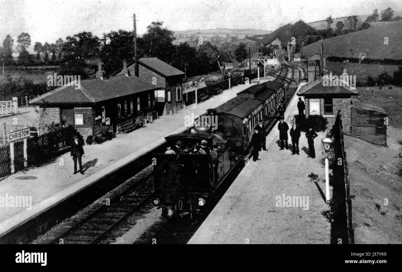Christow station, South Devon, 1904 Stock Photo