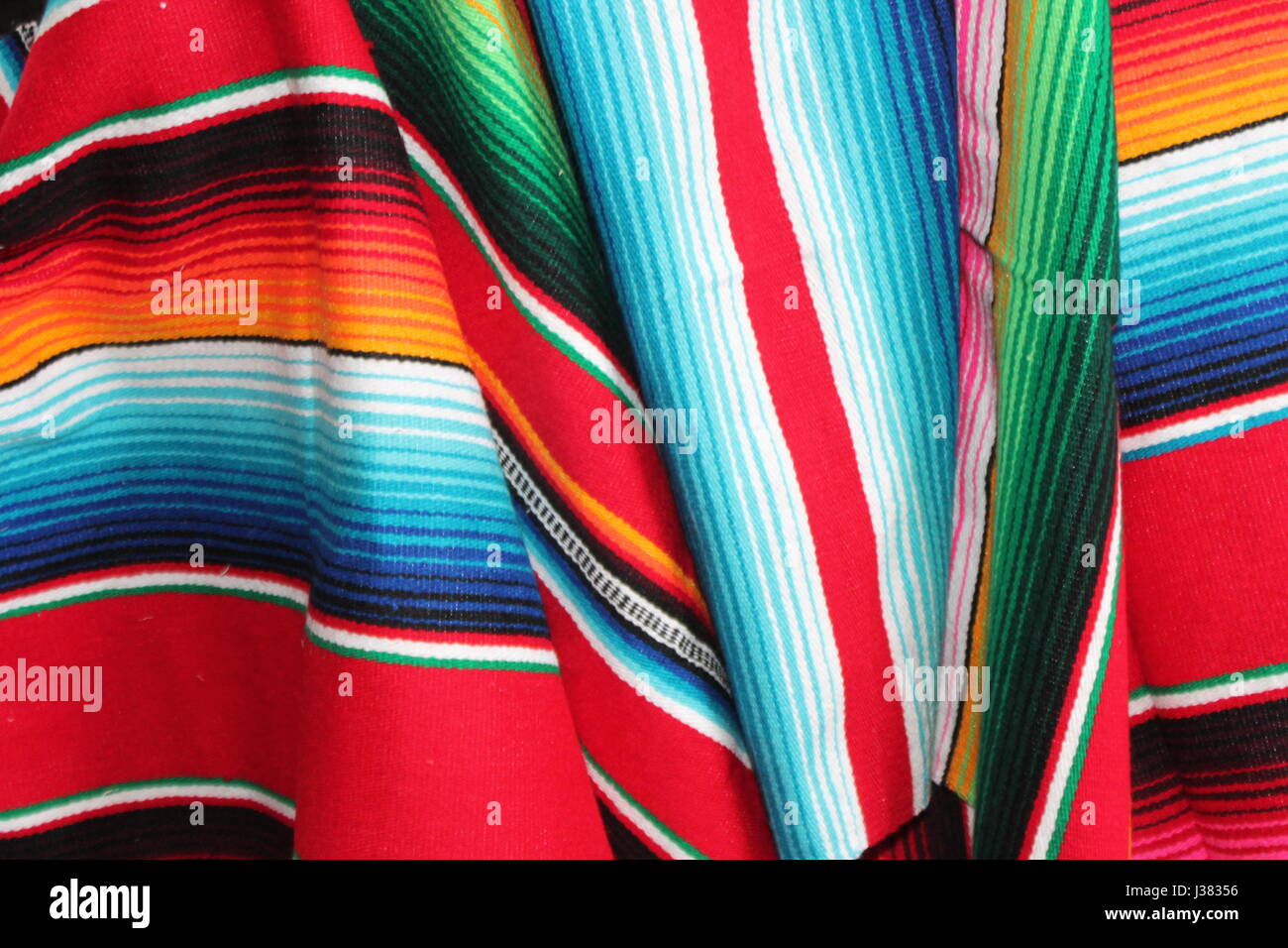 poncho serape background Mexican cinco de mayo fiesta wooden copy space
