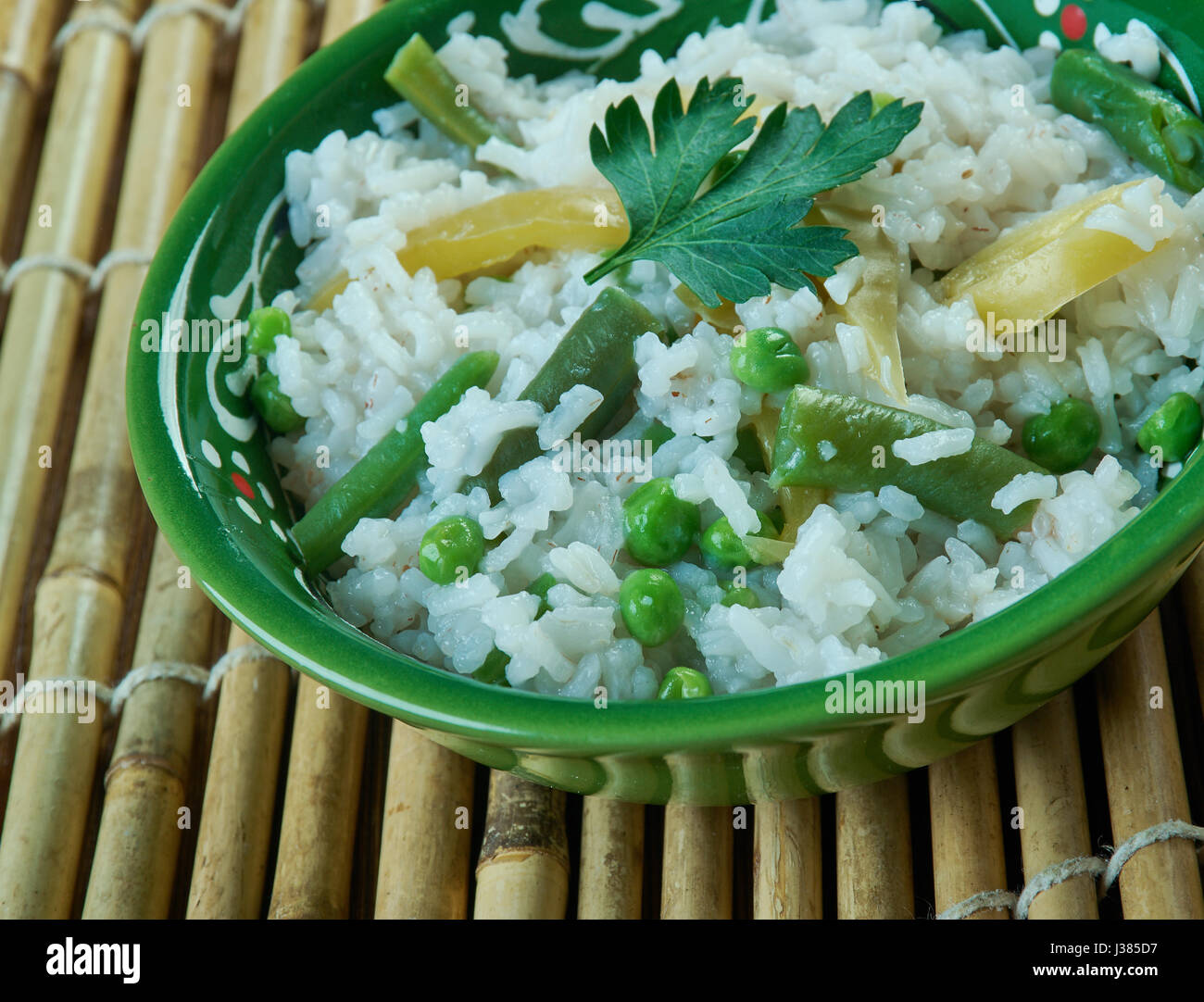 Vegetable Bagara - rice delicacy prepared in Hyderabad, Telangana