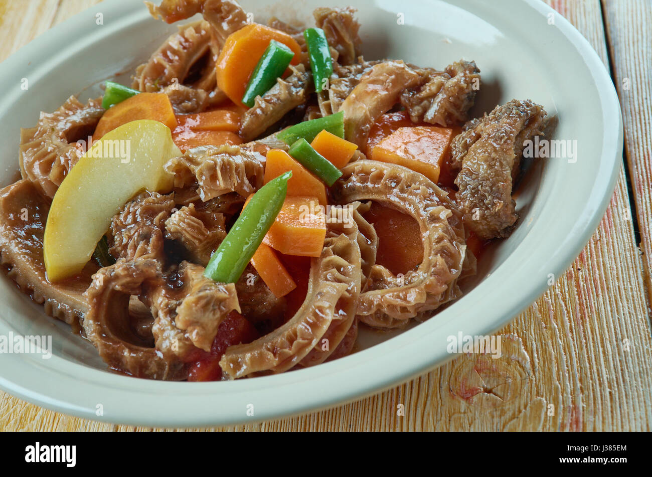 Tripes a la mode de Caen -traditional dish of the cuisine of Normandy,  France Stock Photo - Alamy