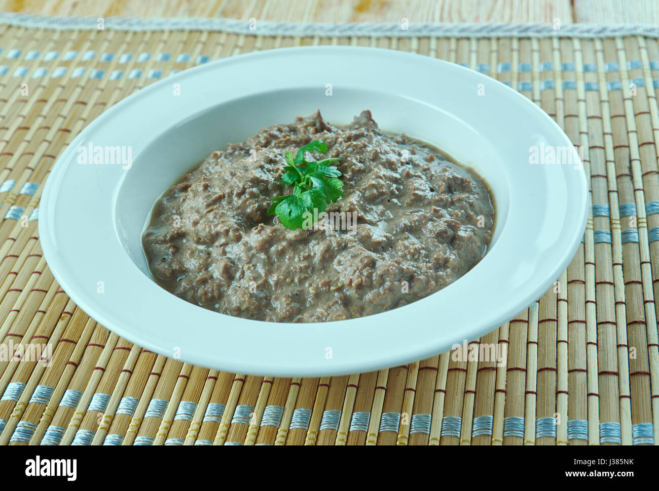 BaconBeef Liver Pate with Rosemary Stock Photo Alamy