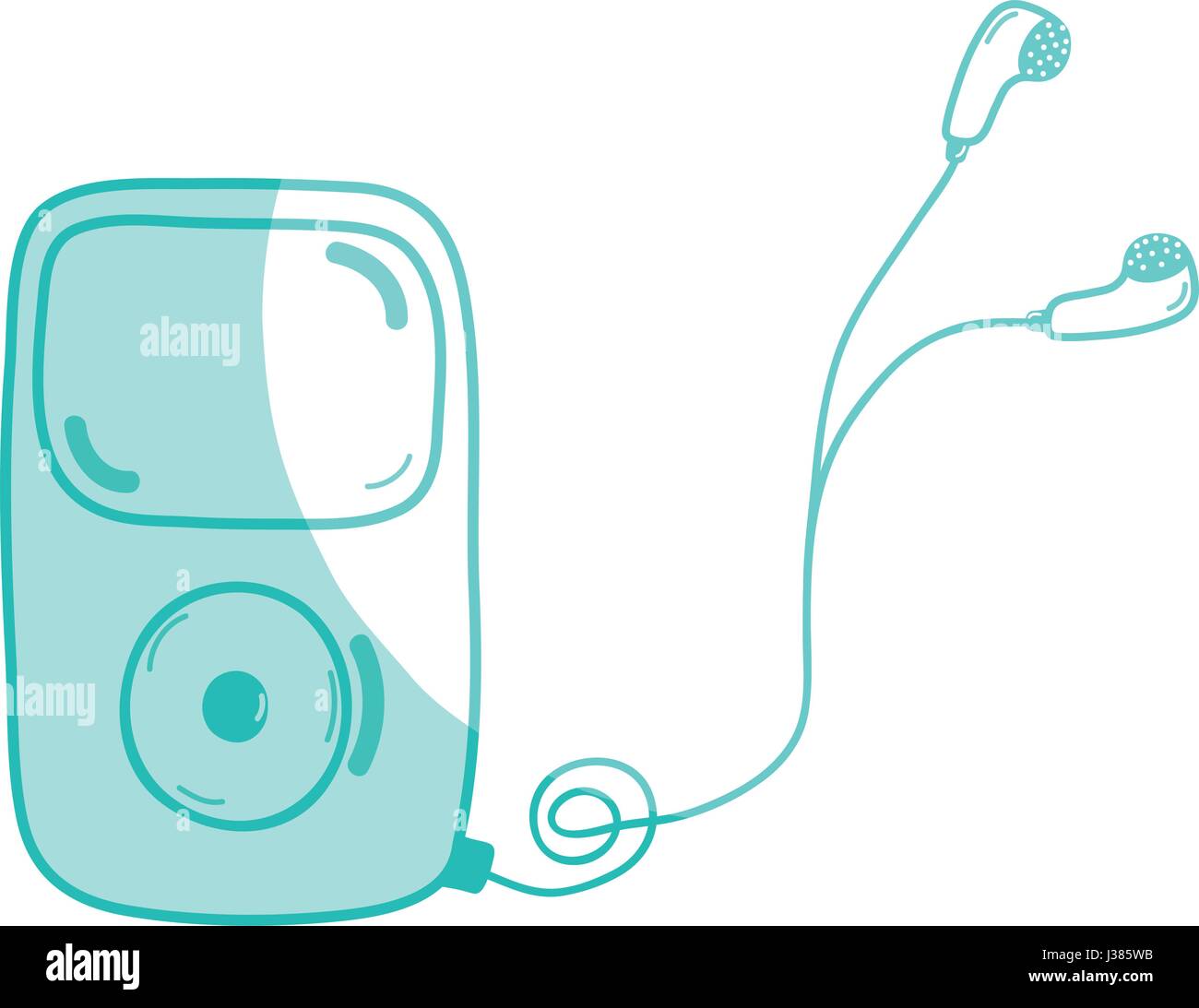 silhouette mp3 player with headphones to listen music Stock Vector Image &  Art - Alamy
