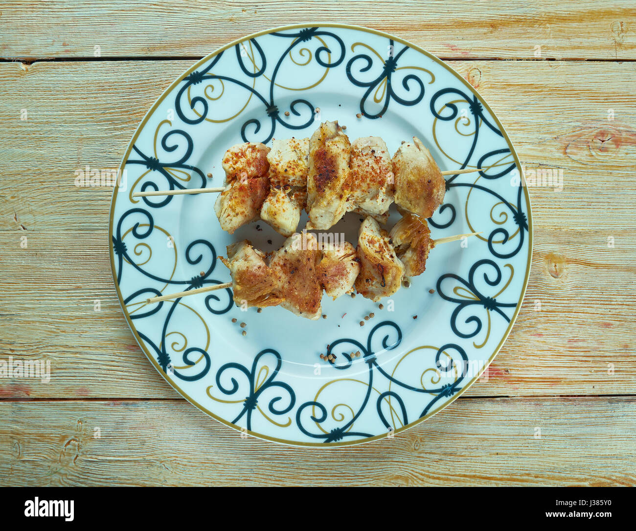 Murg Kababs Mughlai Mughlai Chicken Kebab.Indian cuisine Stock Photo