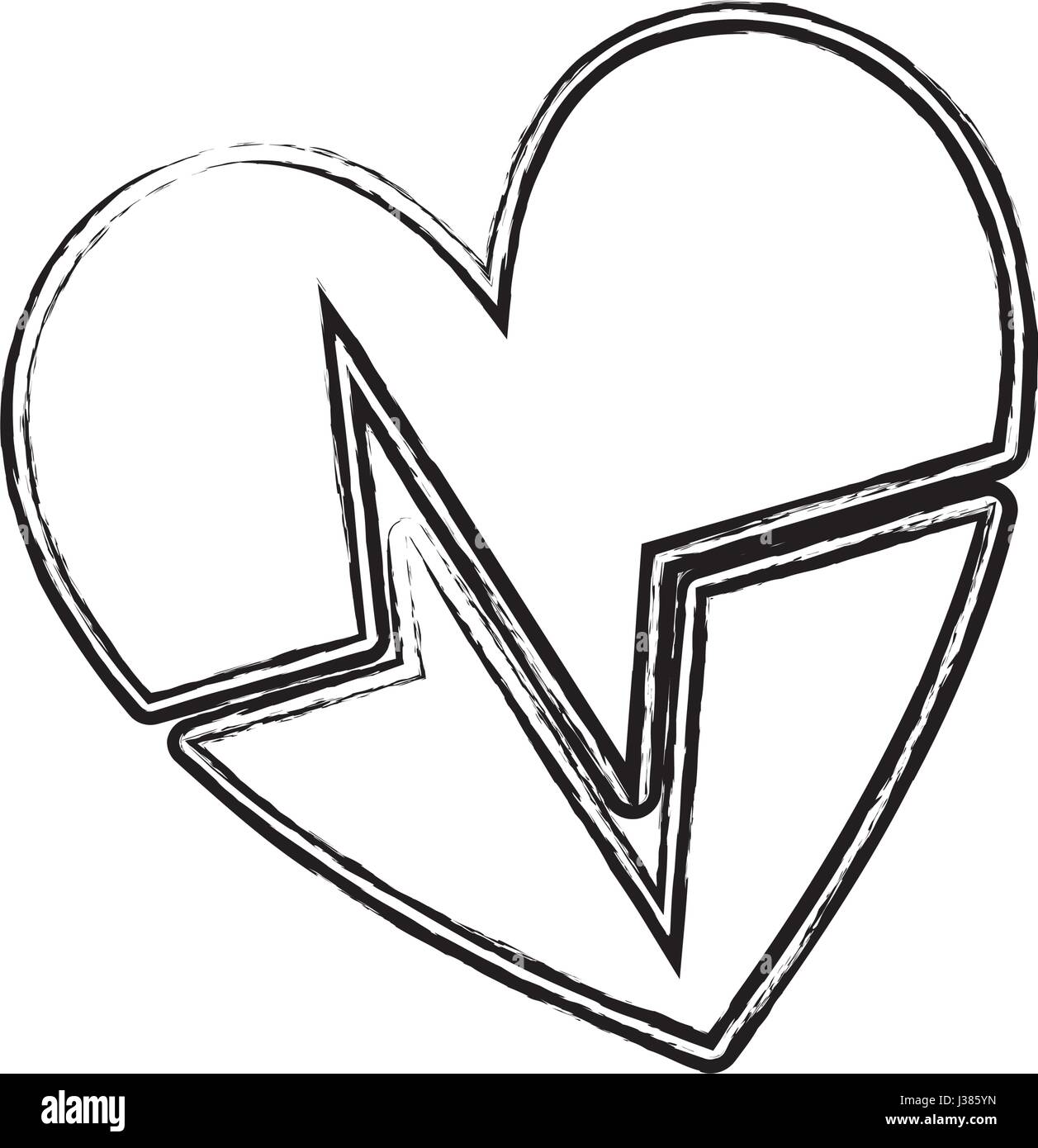 figure nice heartbeat to cardiac rhythm Stock Vector Image & Art - Alamy