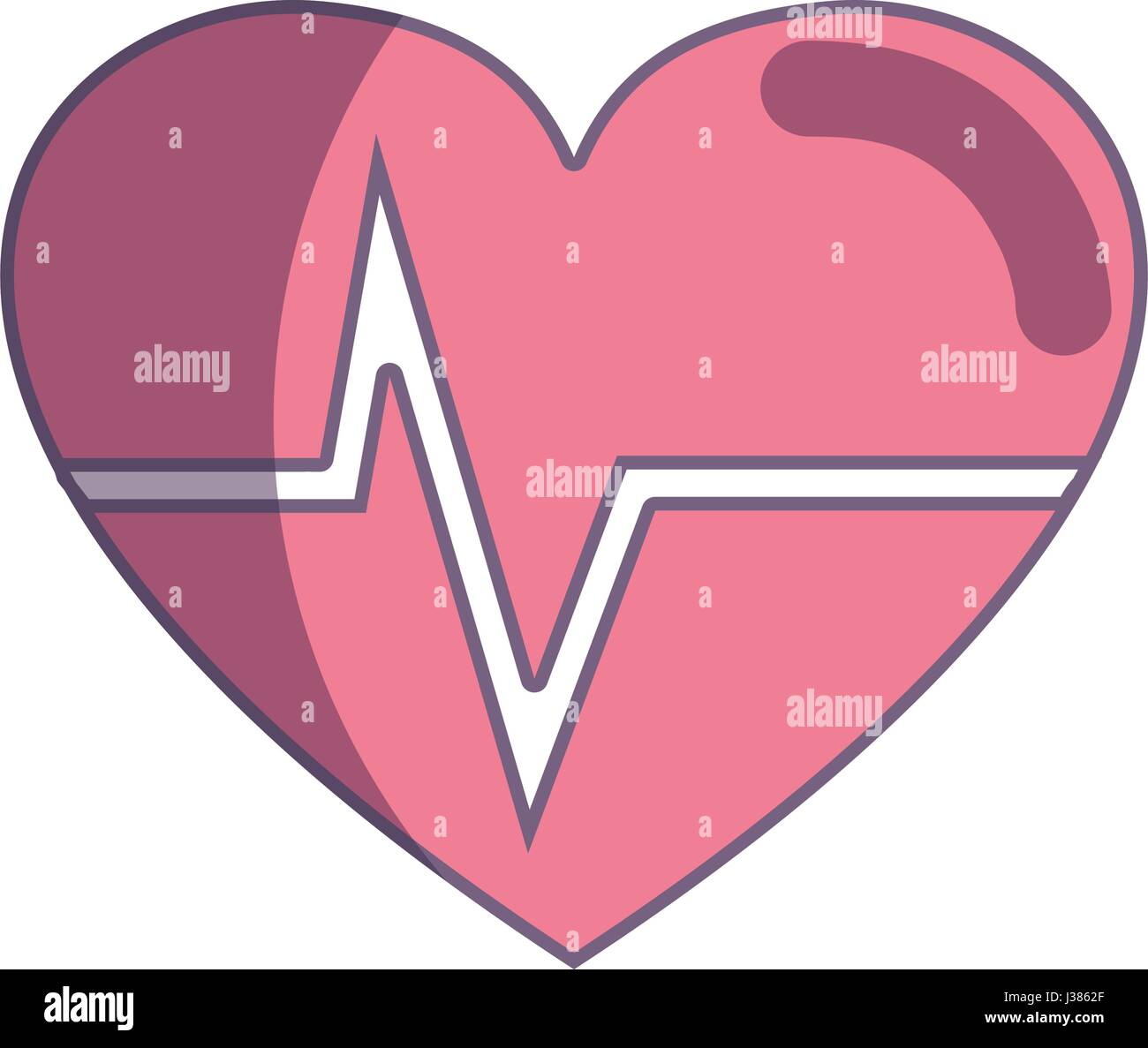 nice heartbeat to cardiac rhythm Stock Vector Image & Art - Alamy