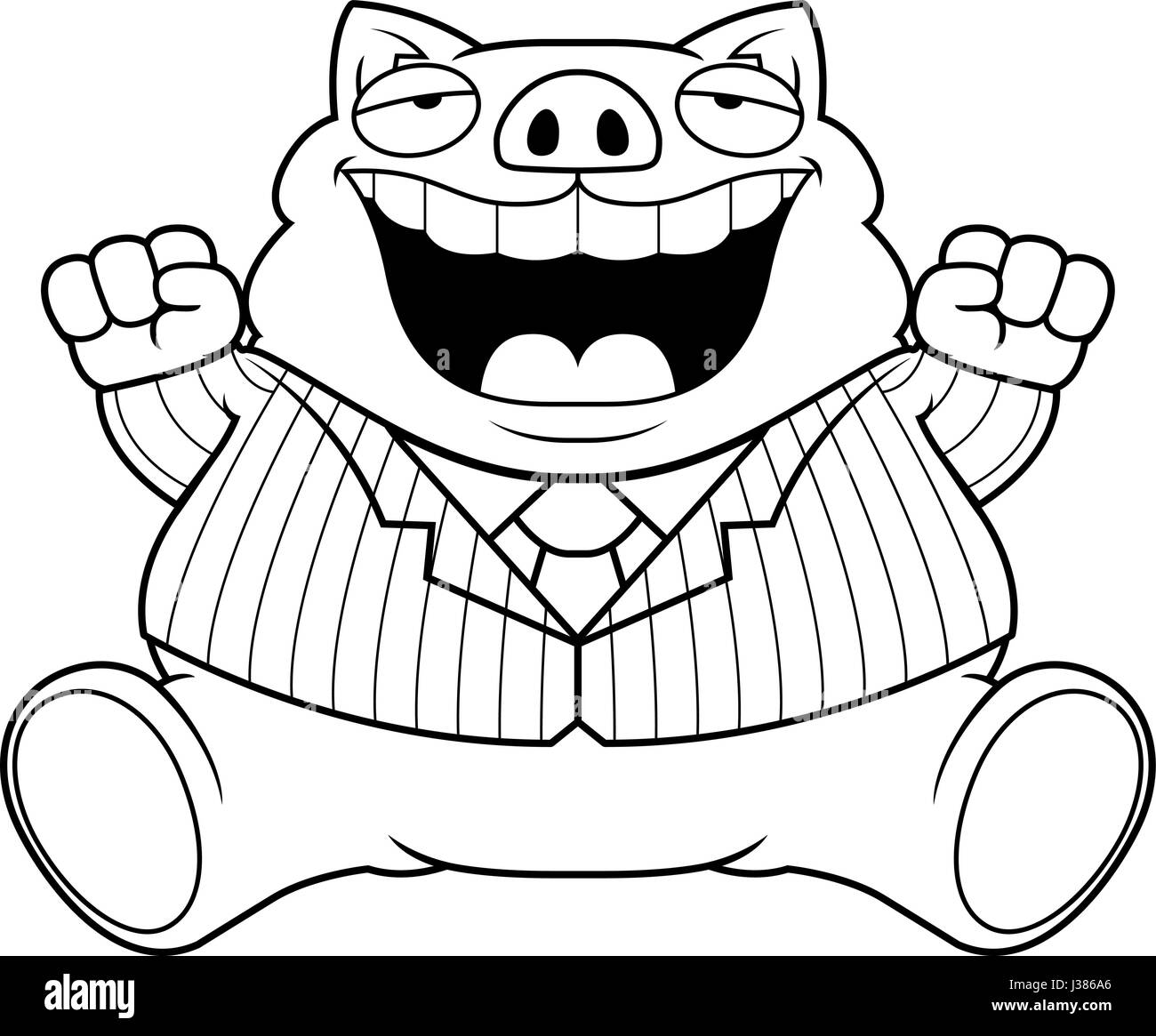 good grades clipart black and white pig