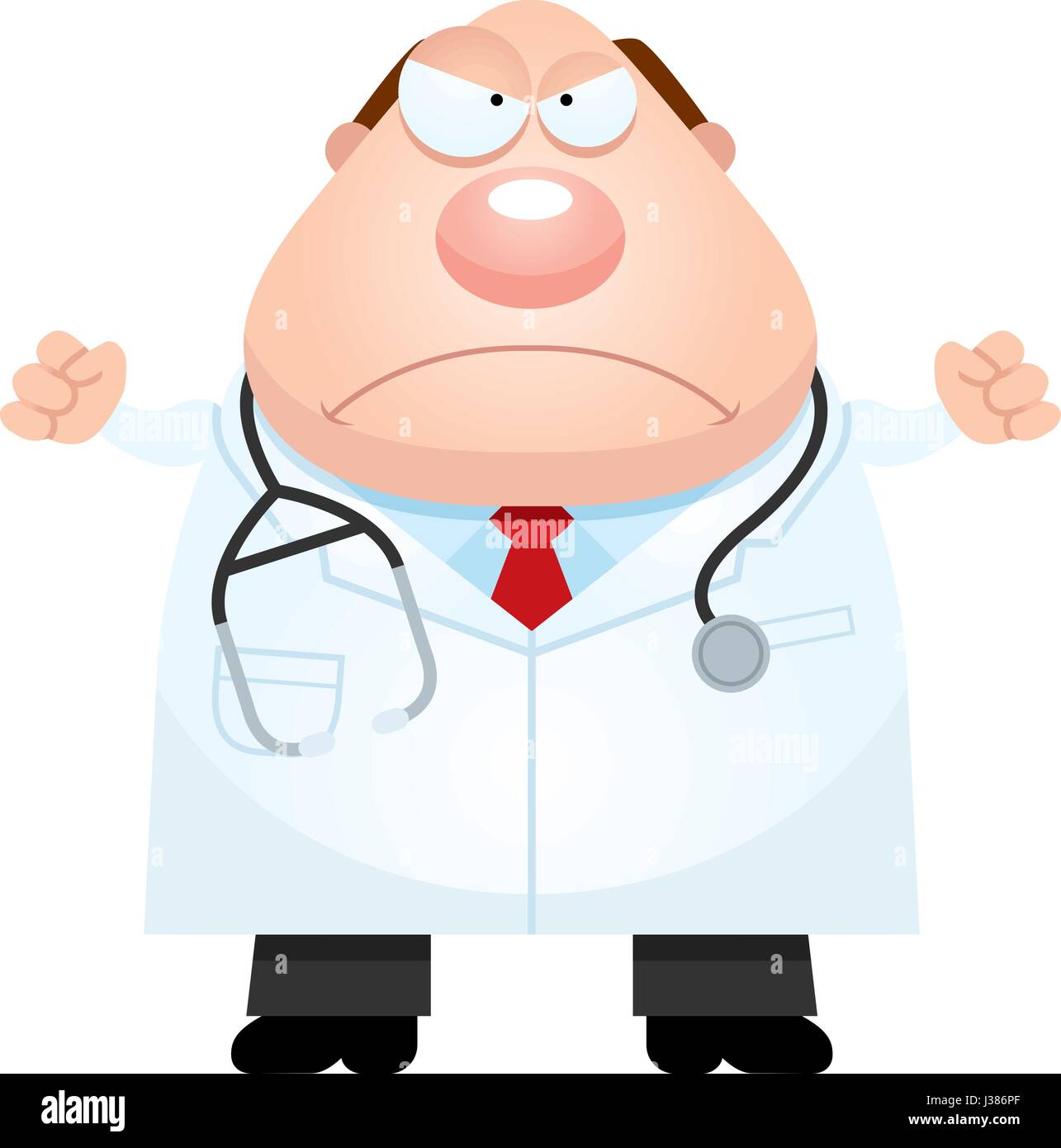 A cartoon illustration of a doctor looking angry Stock Vector Image & Art -  Alamy