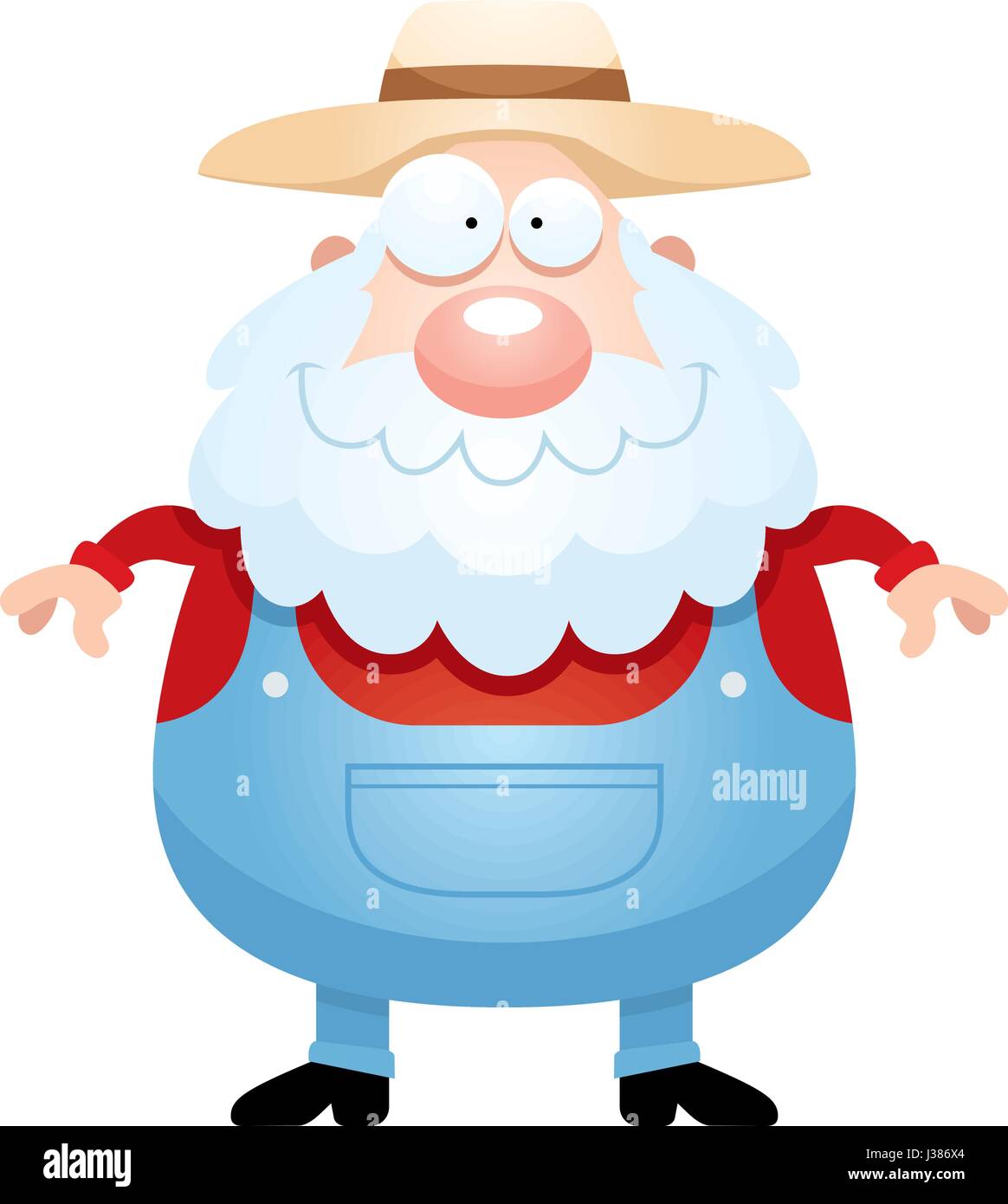 A cartoon illustration of a farmer looking happy Stock Vector Image ...