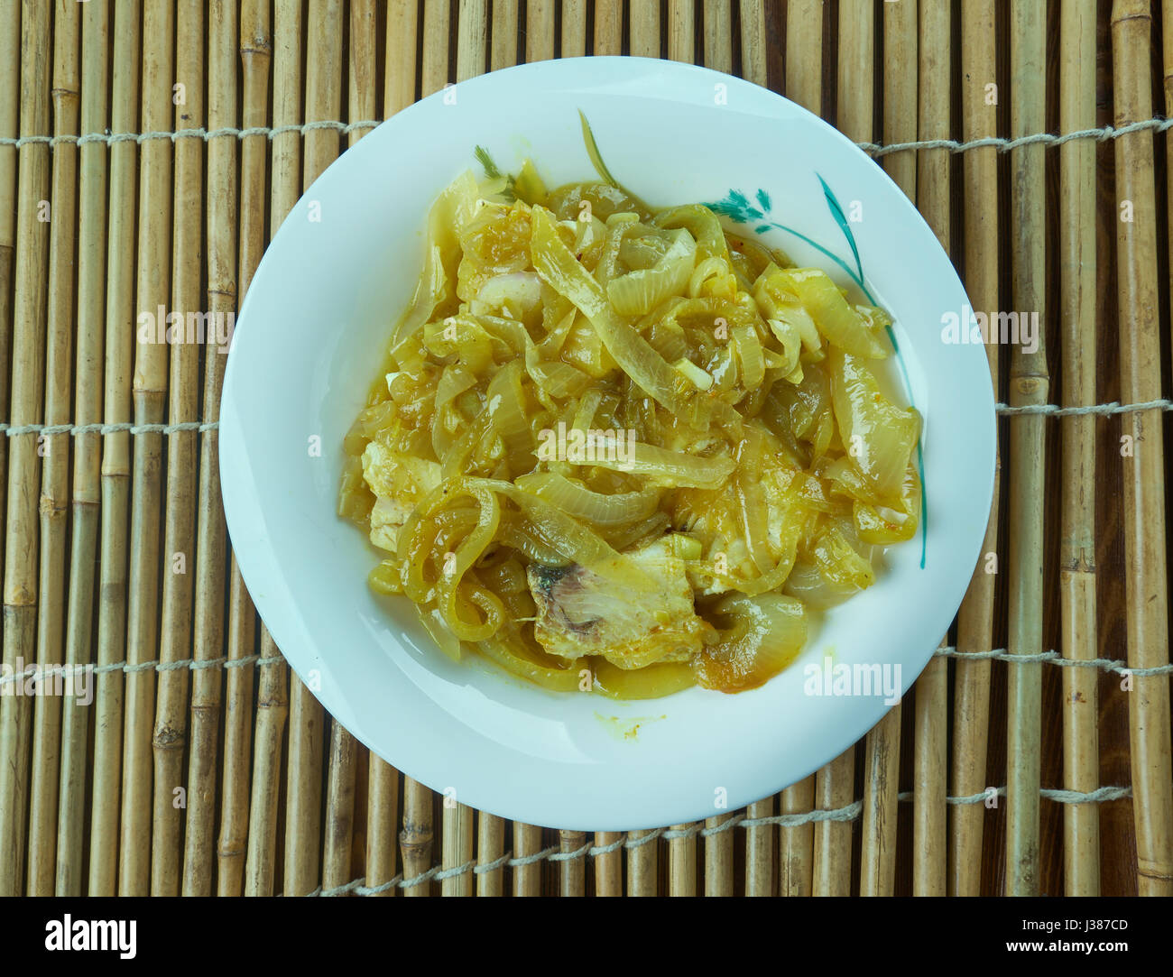 Traditonal South African pickled fish Stock Photo Alamy