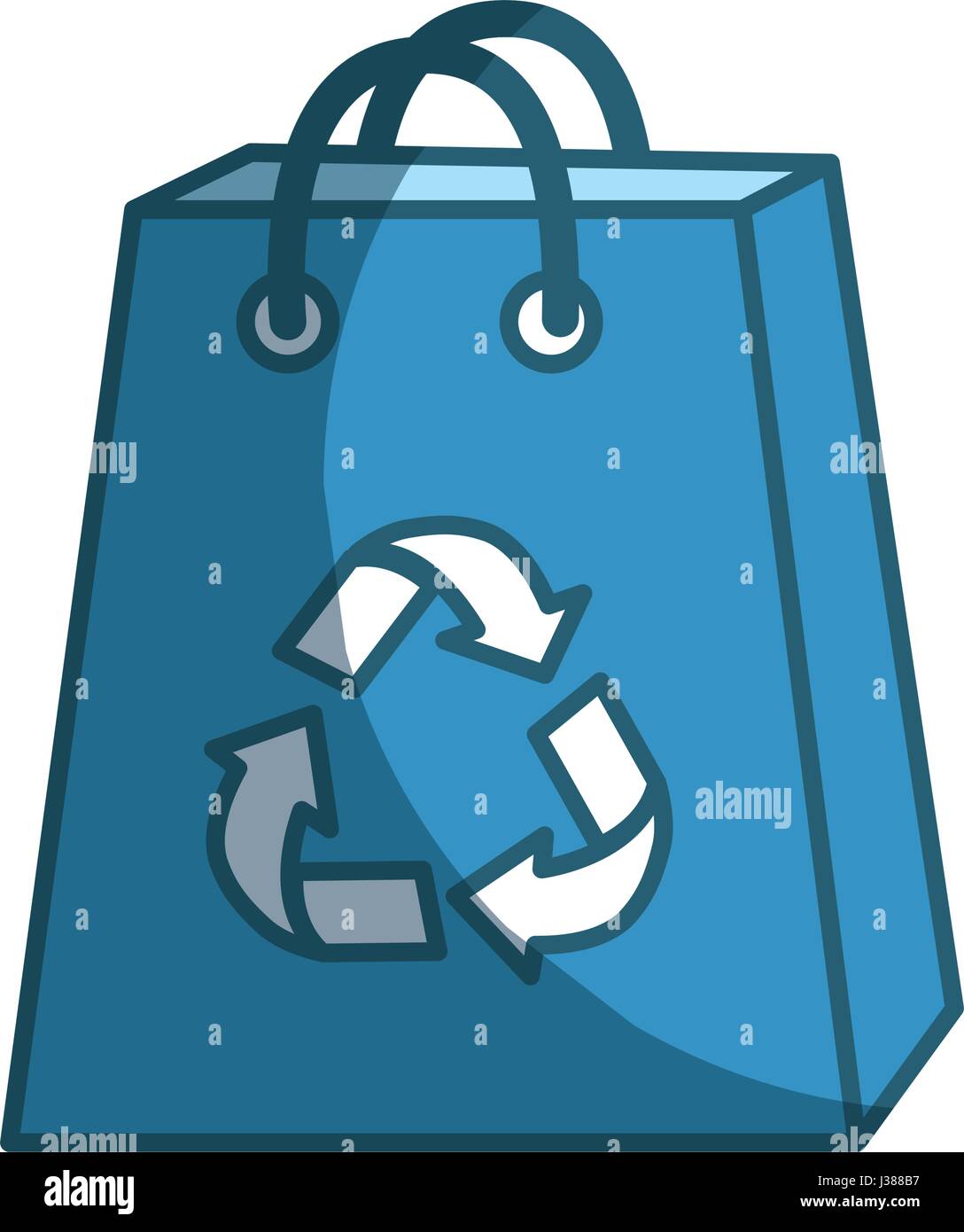 blue bag with reduce, reuse and recycle symbol Stock Vector Image & Art ...