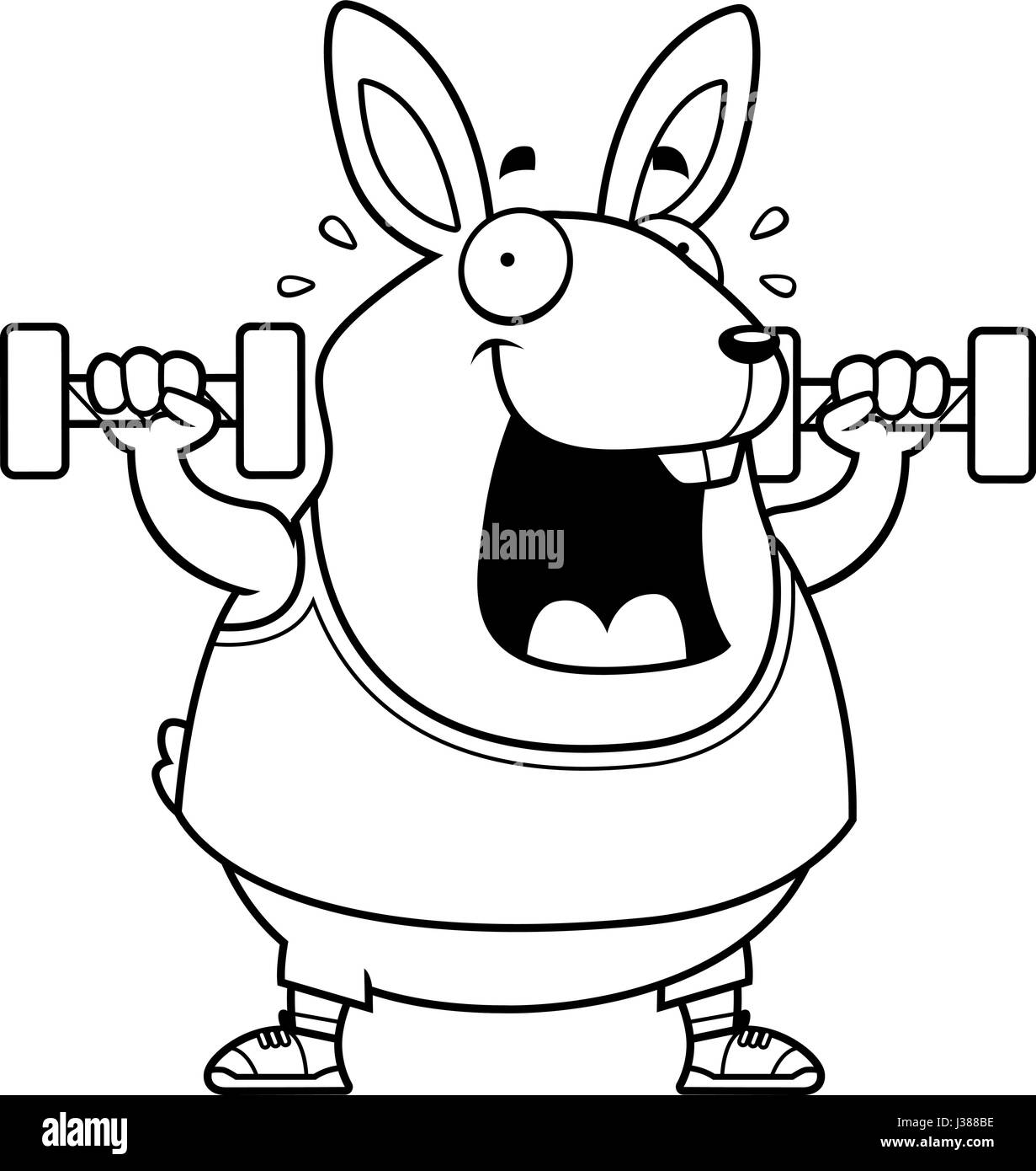 Cartoon fitness bunny smiling hires stock photography and images Alamy