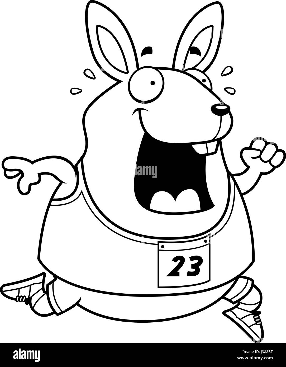 A happy cartoon rabbit running in a race Stock Vector Image & Art - Alamy