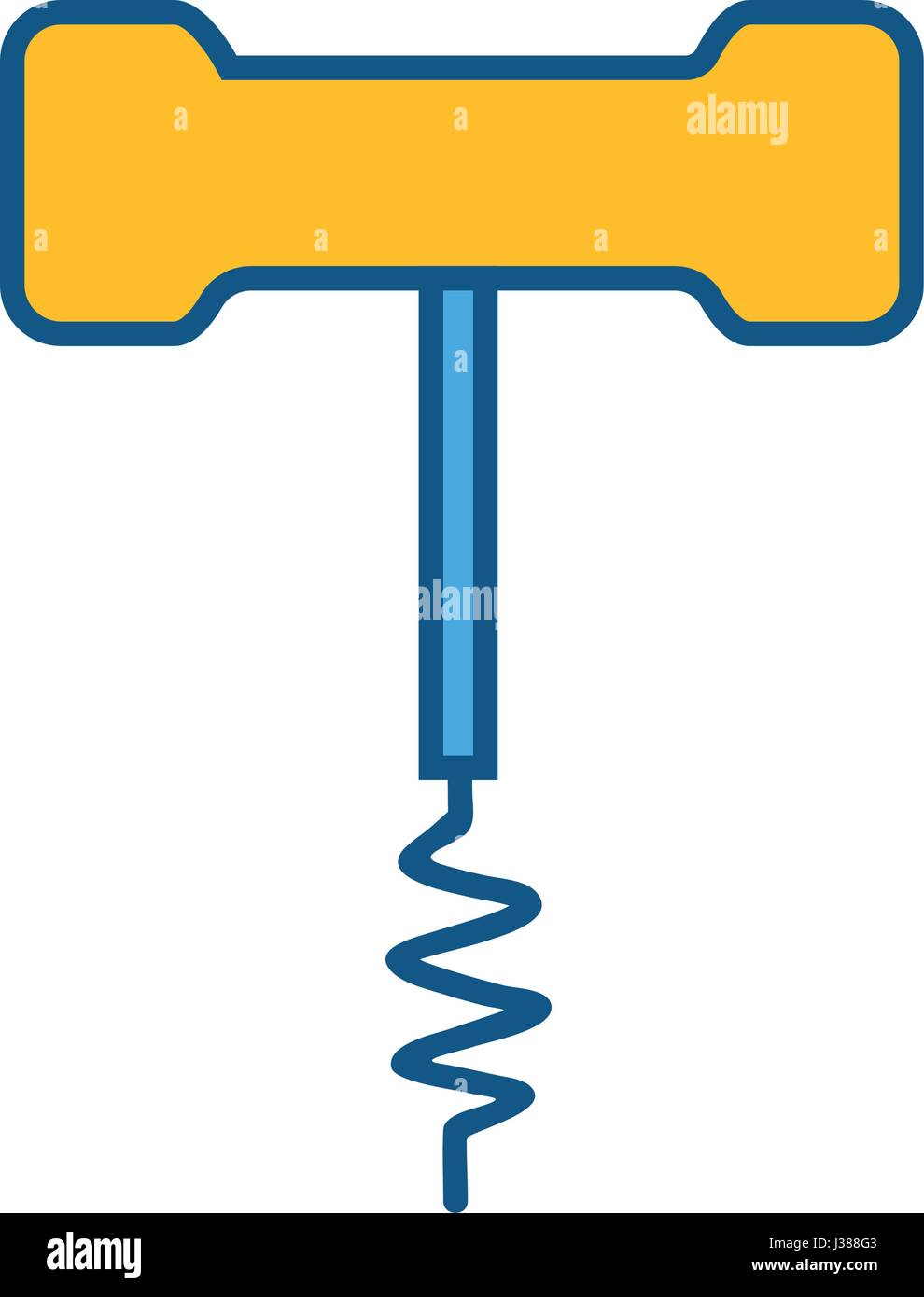 corkscrew tool of cork wine bottle Stock Vector Image & Art - Alamy
