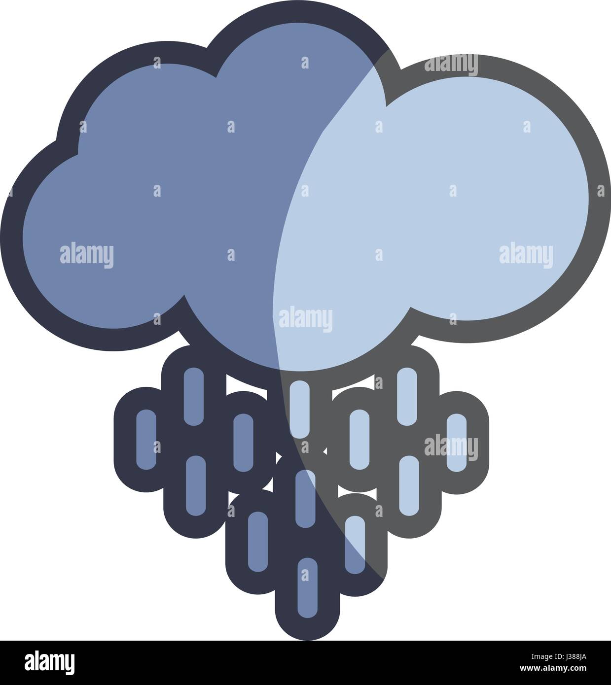 nice cloud and rain weather icon Stock Vector