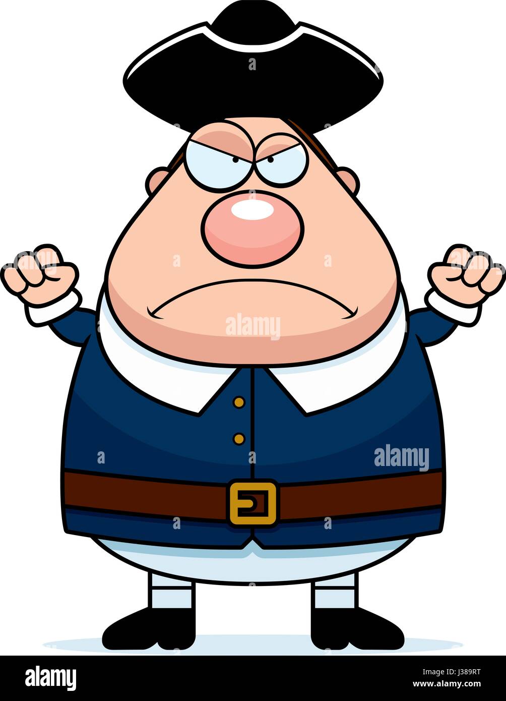 A cartoon illustration of a colonial man looking angry Stock Vector Image &  Art - Alamy