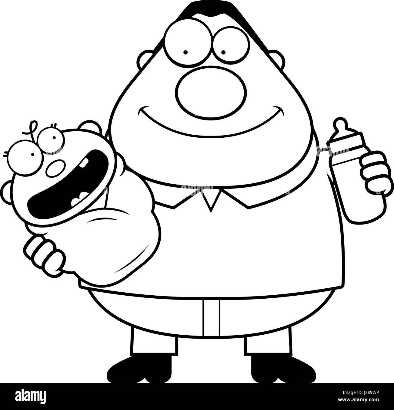 Baby bottle cartoon Black and White Stock Photos & Images - Alamy