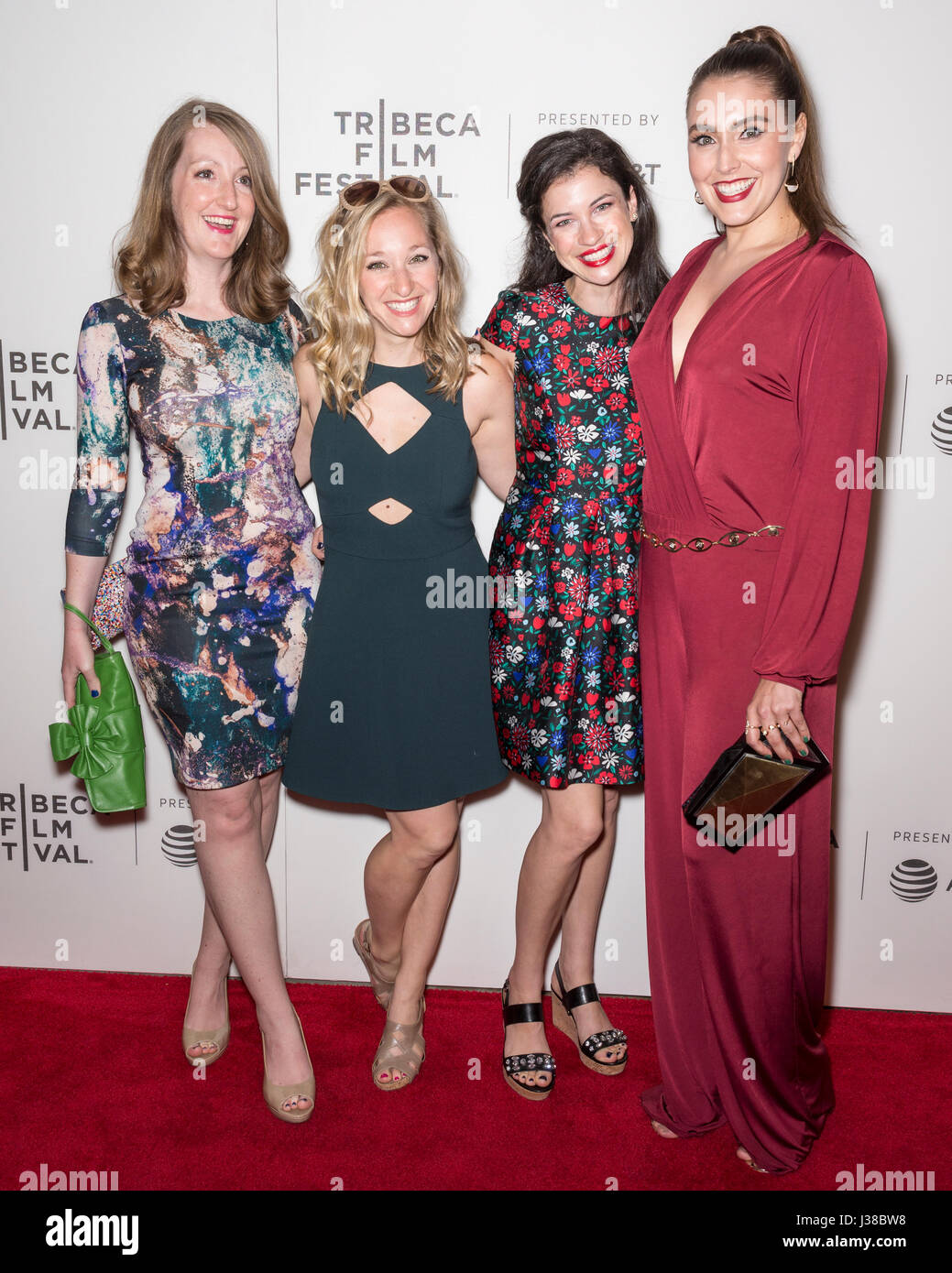 NEW YORK, NY - APRIL 28, 2017: Lauren Adams (R) and guests attend the