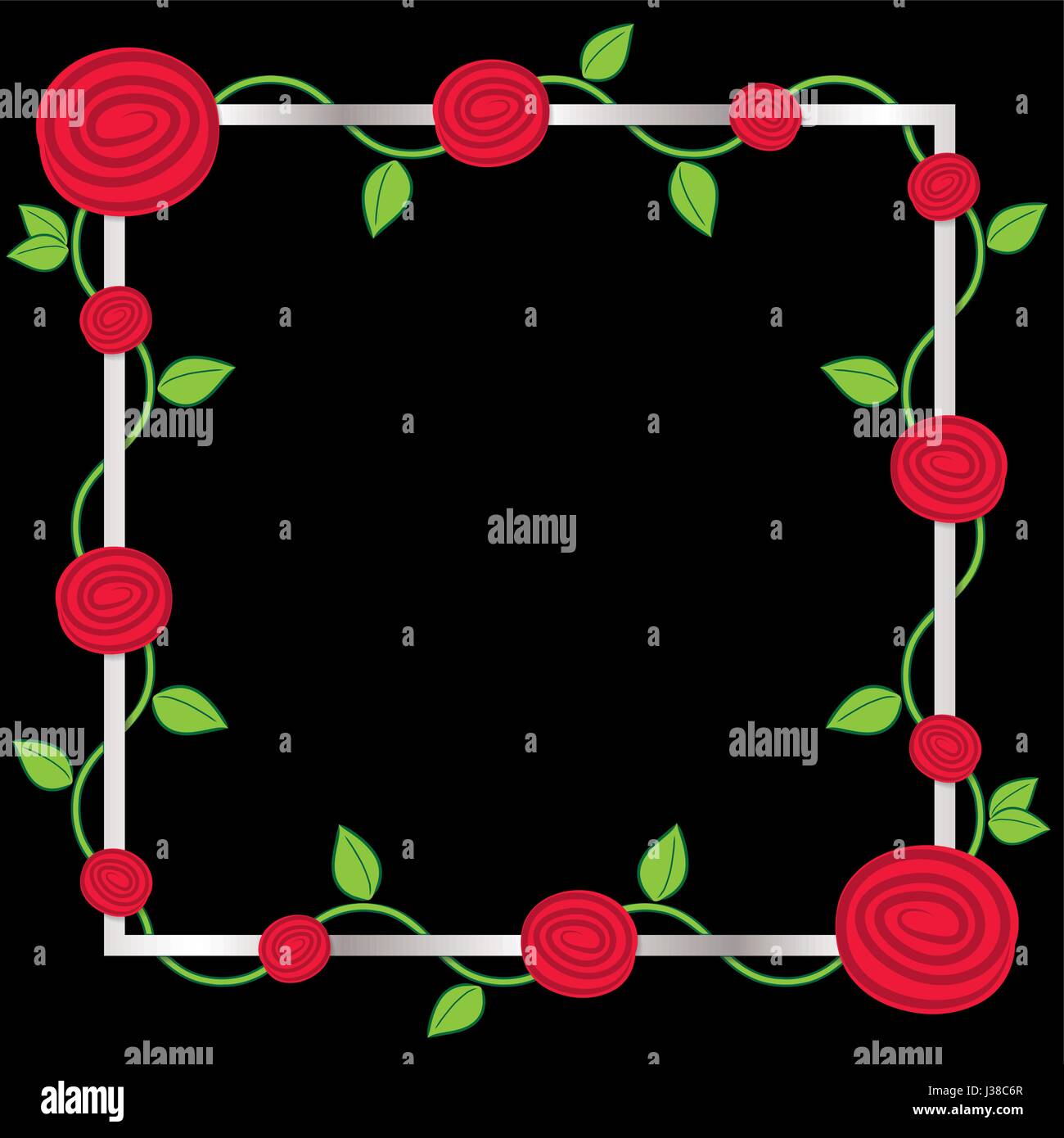 Rose vine frame in vector format Stock Vector Image & Art Alamy