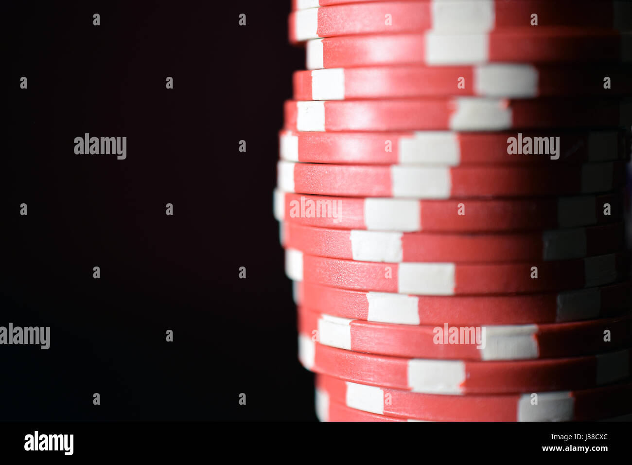 Stack of poker chips Stock Photo Alamy