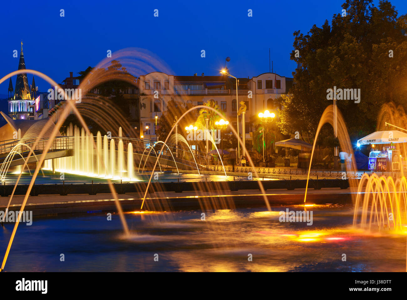 Batumi, Georgia - October 04, 2016: Light Musical Fountain in Seaside ...