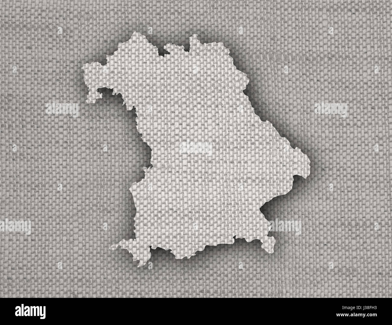 Map of Bavaria on old linen Stock Photo - Alamy
