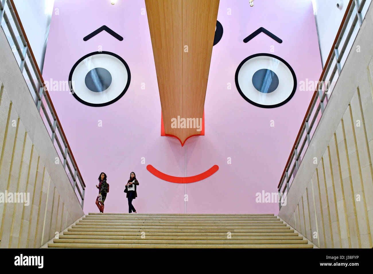 Pinocchio art installation at Triennale palace in Milan, during the design week, in Milan, Italy. Stock Photo