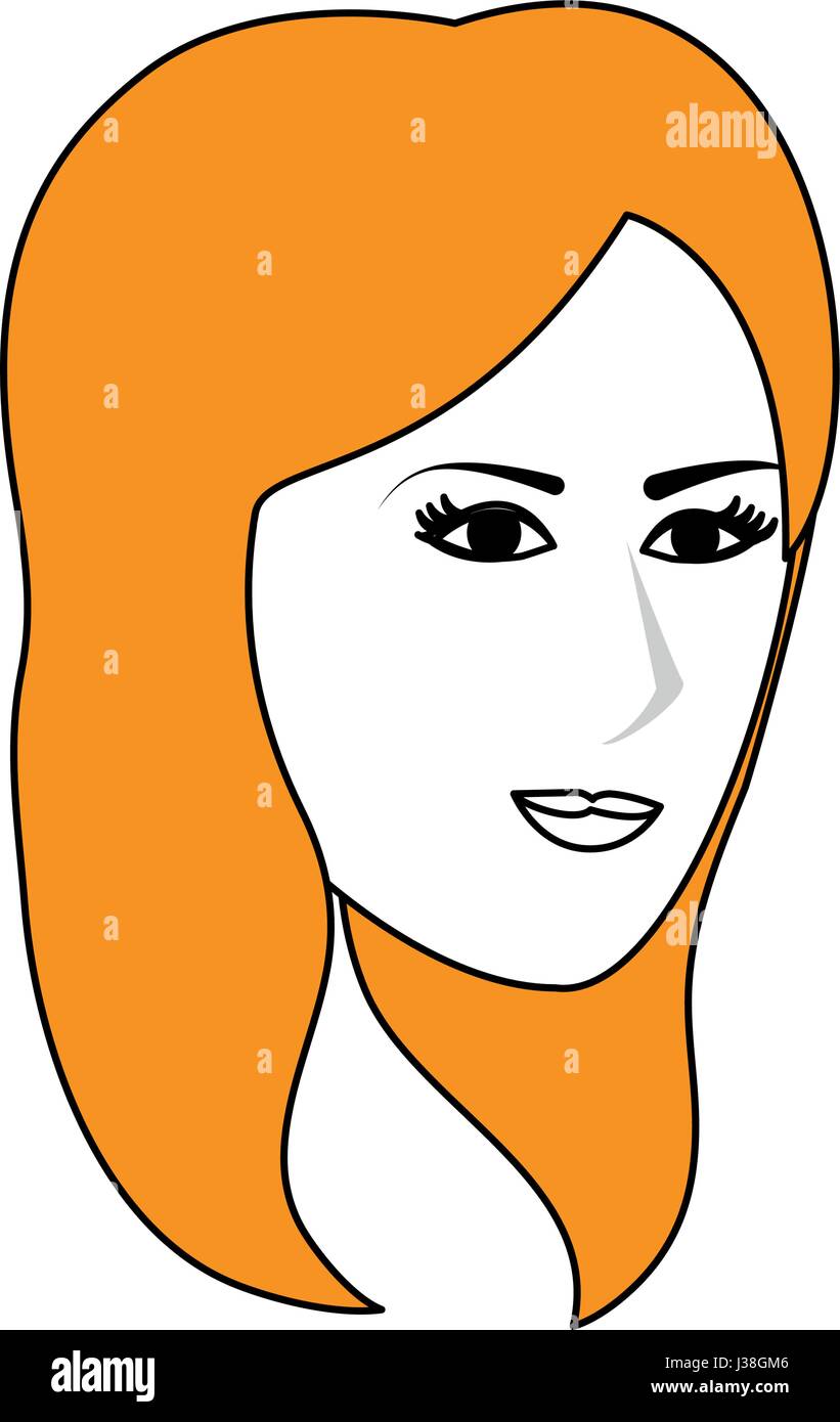 Young girl long blonde hair Stock Vector Images - Alamy