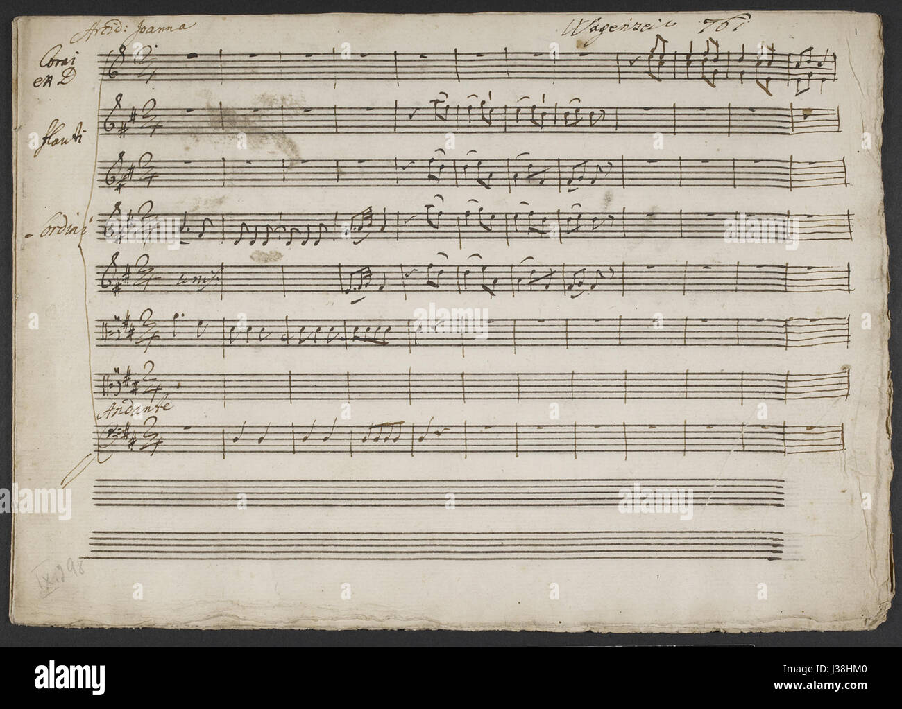 Christoph Georg Wagenseil Joanna. (BL Zweig MS 98 f. 1r Stock Photo - Alamy