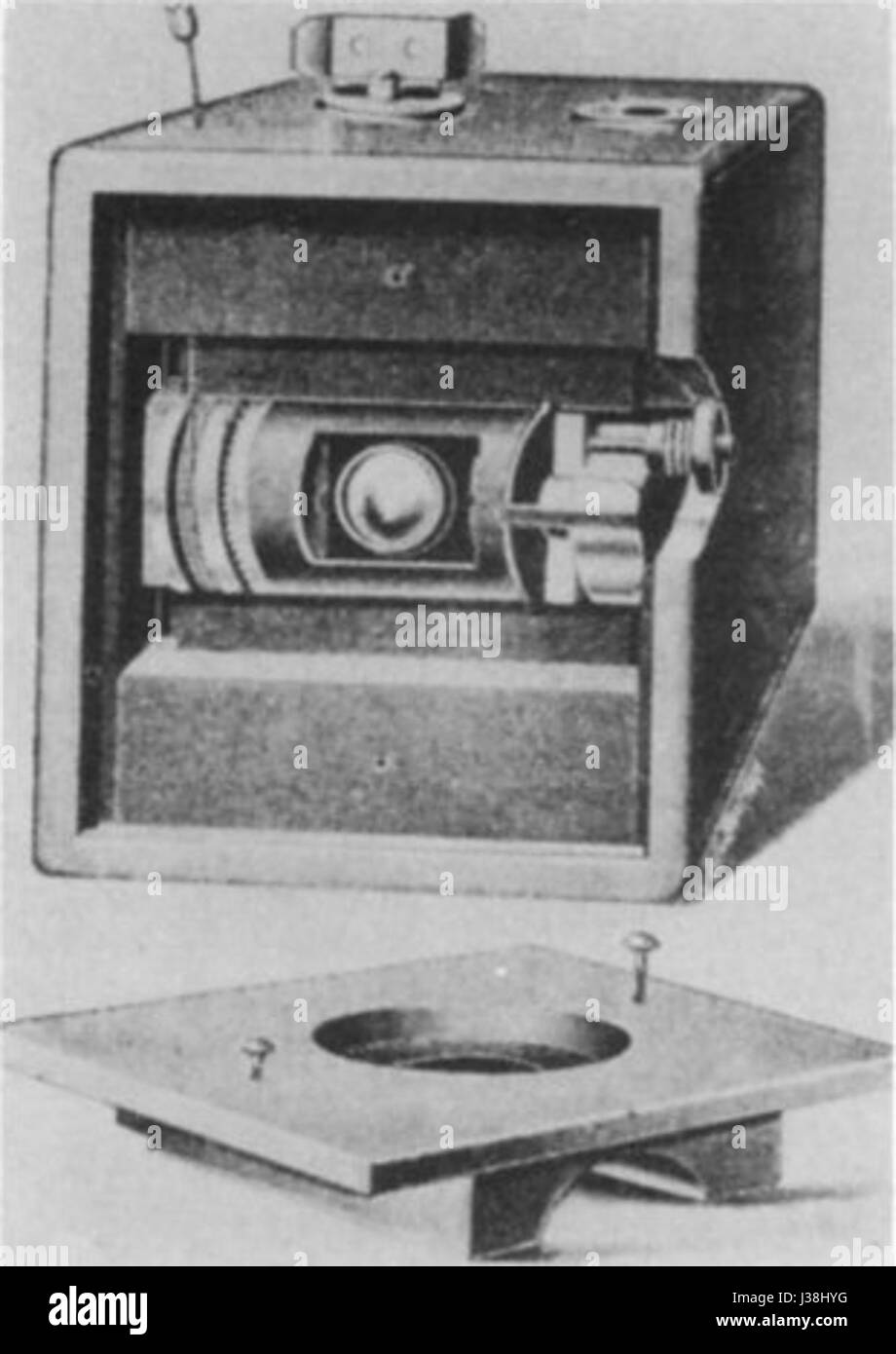 Cutaway front view of first Kodak camera Stock Photo