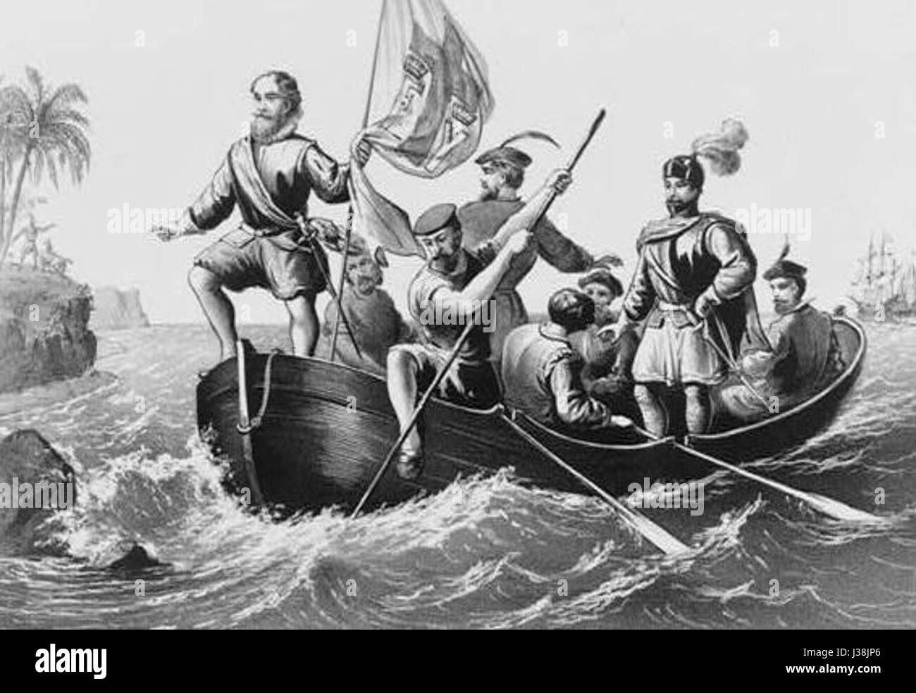 Columbus 1492 Black and White Stock Photos & Images - Alamy