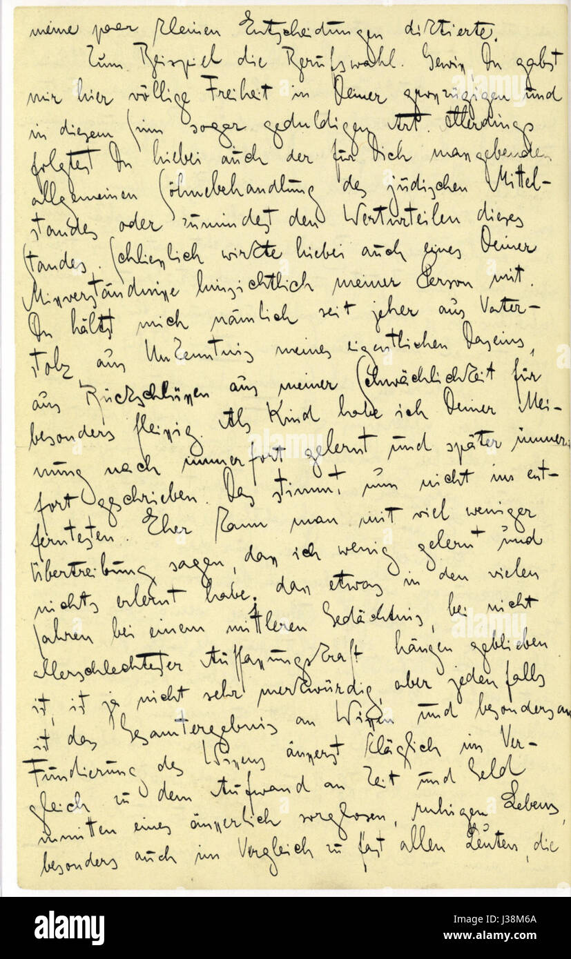 Franz Kafka's letter to his father, a poignant piece of literary history, offers insights into the author's personal struggles and family dynamics. Stock Photo