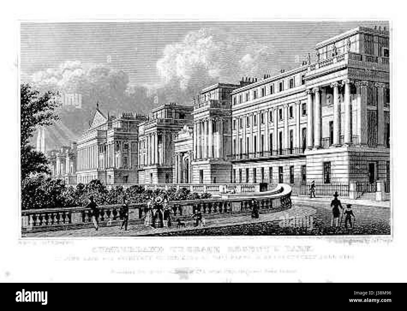 Cumberland Terrace by Thomas Hosmer Shepherd 1827 28 Stock Photo