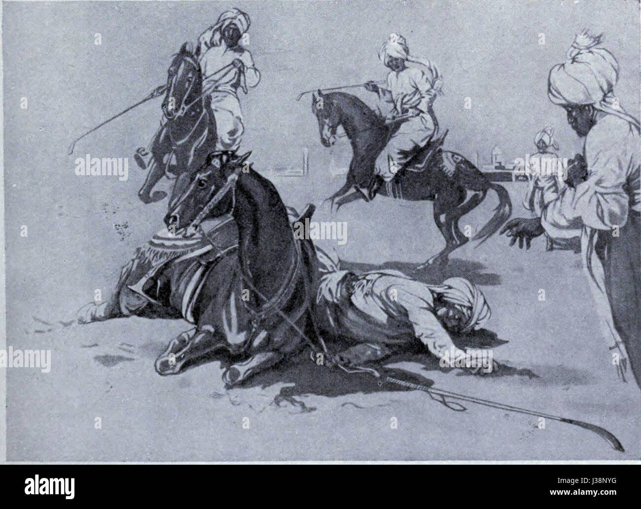 Death of the slave king, Kutbuddin Aibak of Delhi, A.D. 1210 Stock