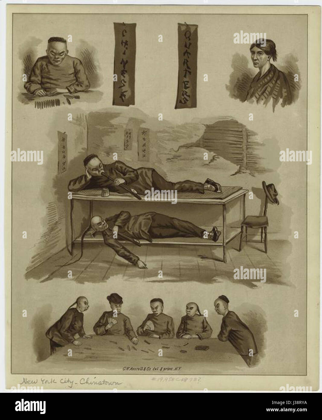 Chinese quarters 1878 Stock Photo