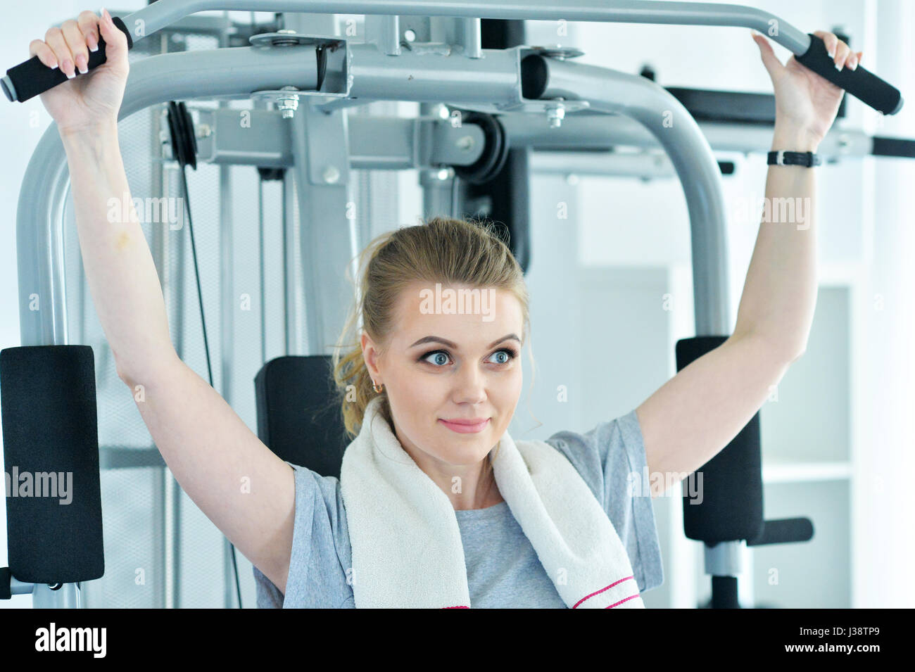 Young woman in a gym Stock Photo - Alamy