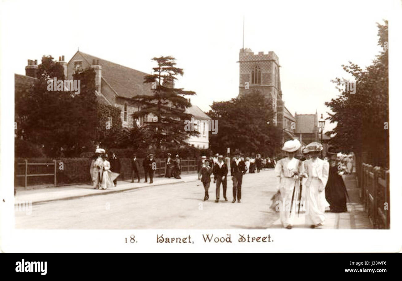 Chipping Barnet Wood Street c. 1900 Stock Photo