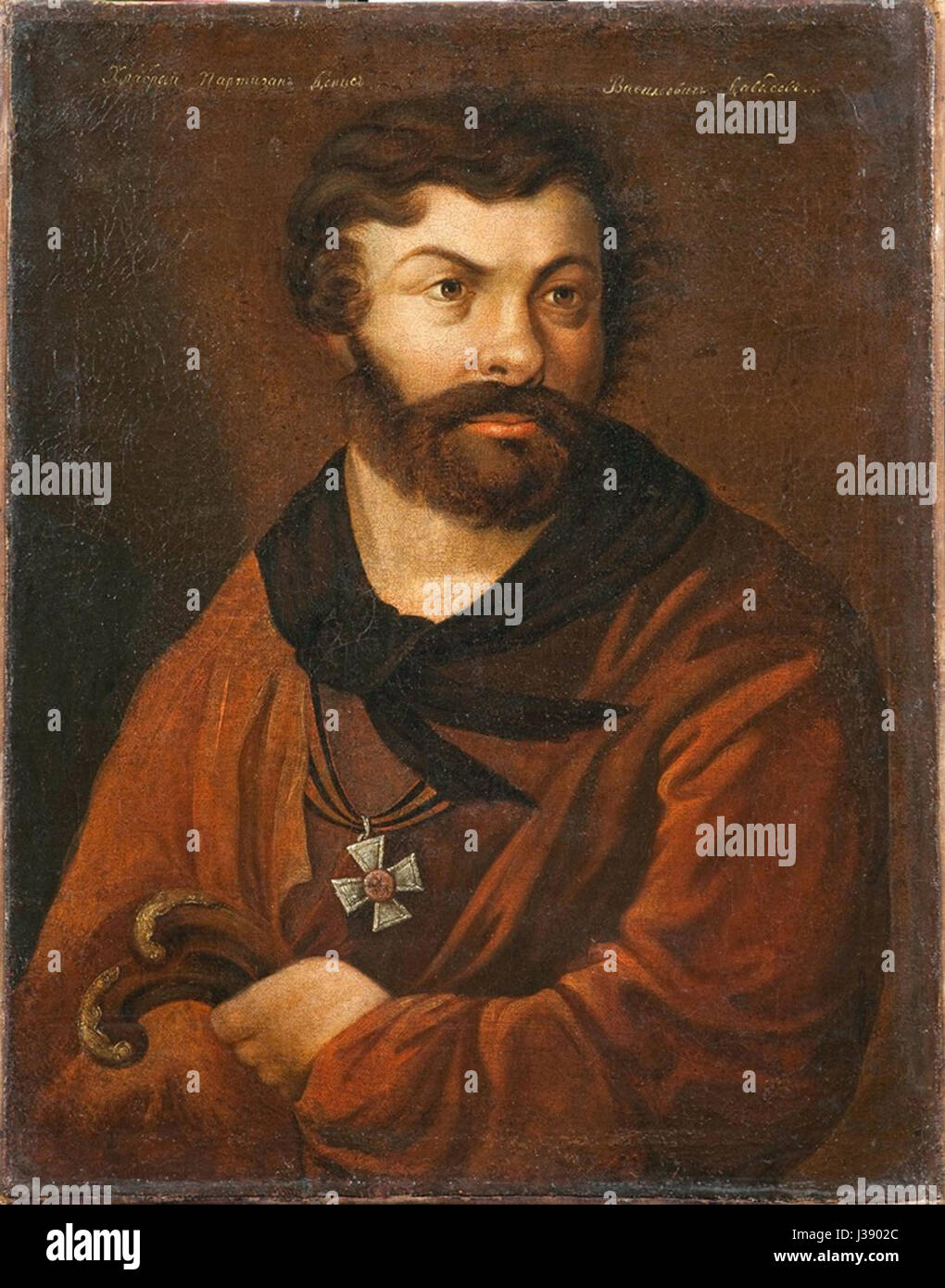 Denis Davydov by V.P.Langer (1820s, GIM) Stock Photo