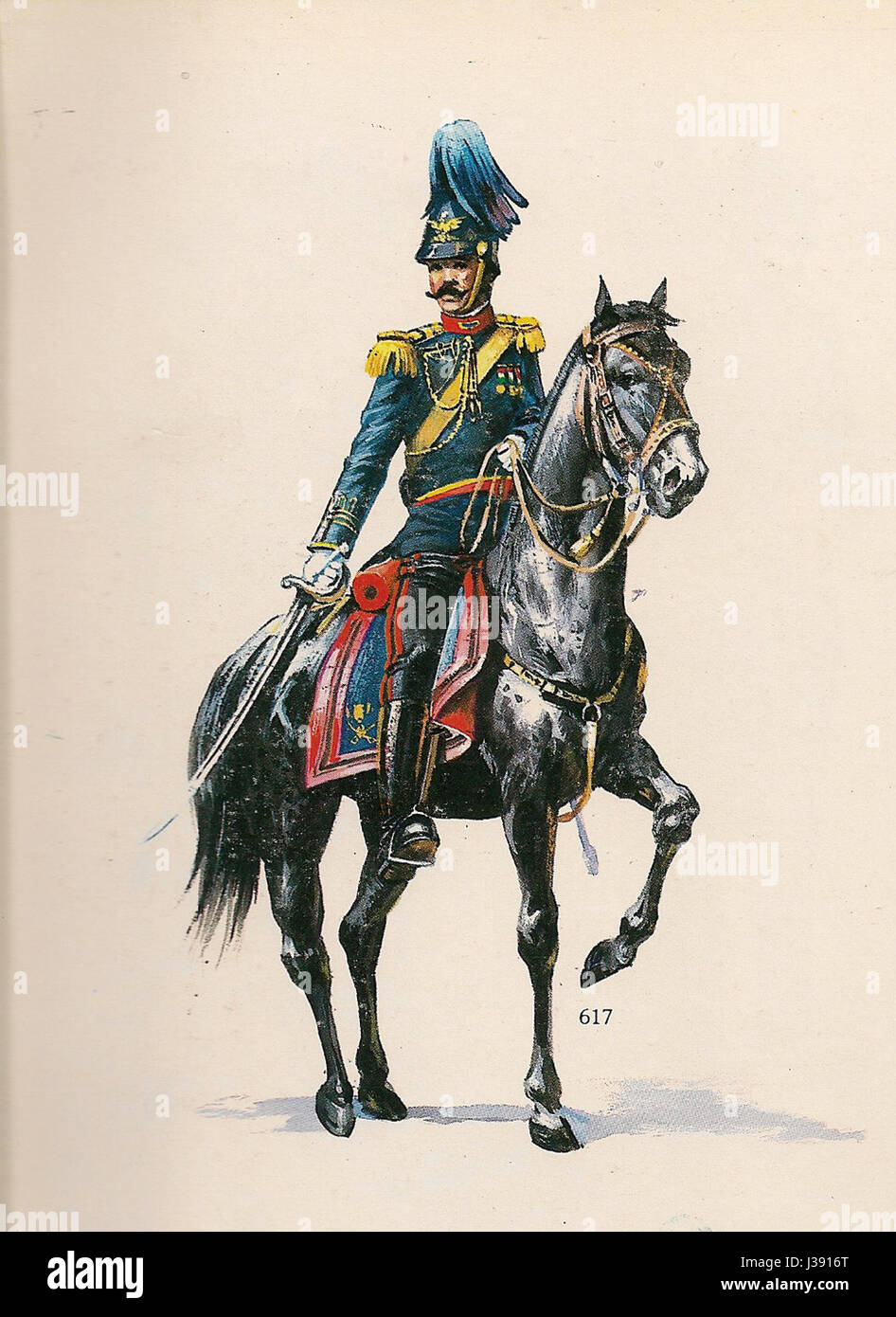 Coronel de Estado Mayor en uniforme de gala en 1914 Stock Photo