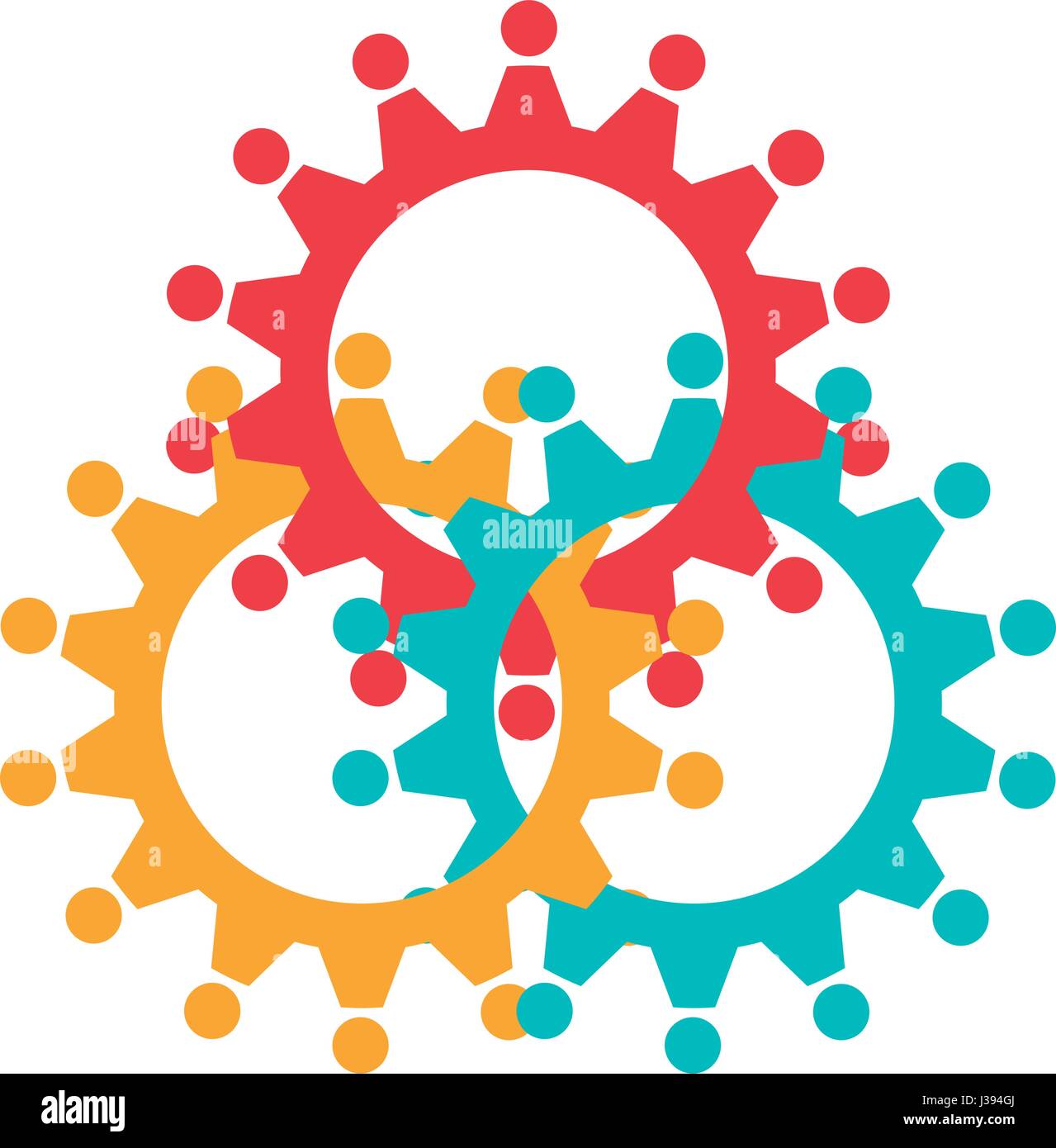 Teamwork abstract symbol Stock Vector Image & Art Alamy