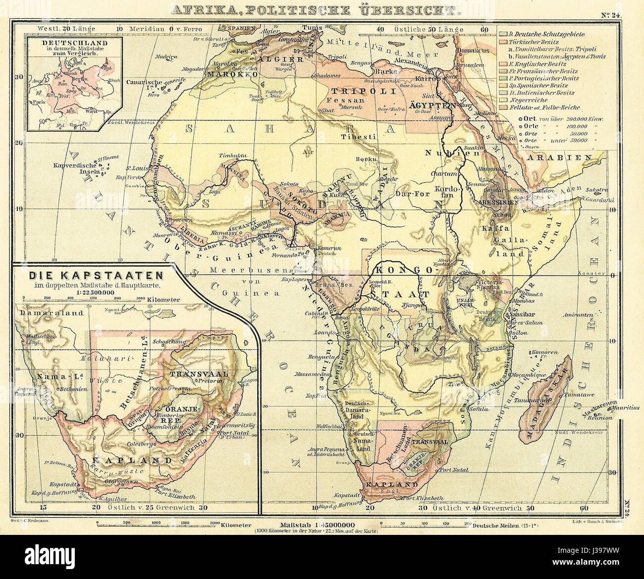 Debes 1888 Afrika Stock Photo
