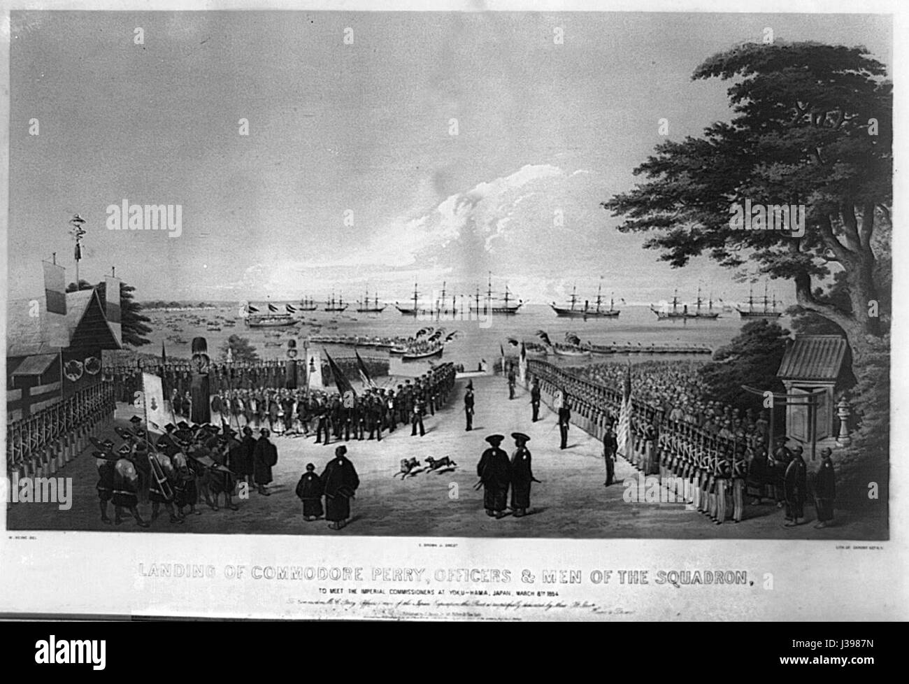 Matthew perry 1853 expedition to japan hi-res stock photography