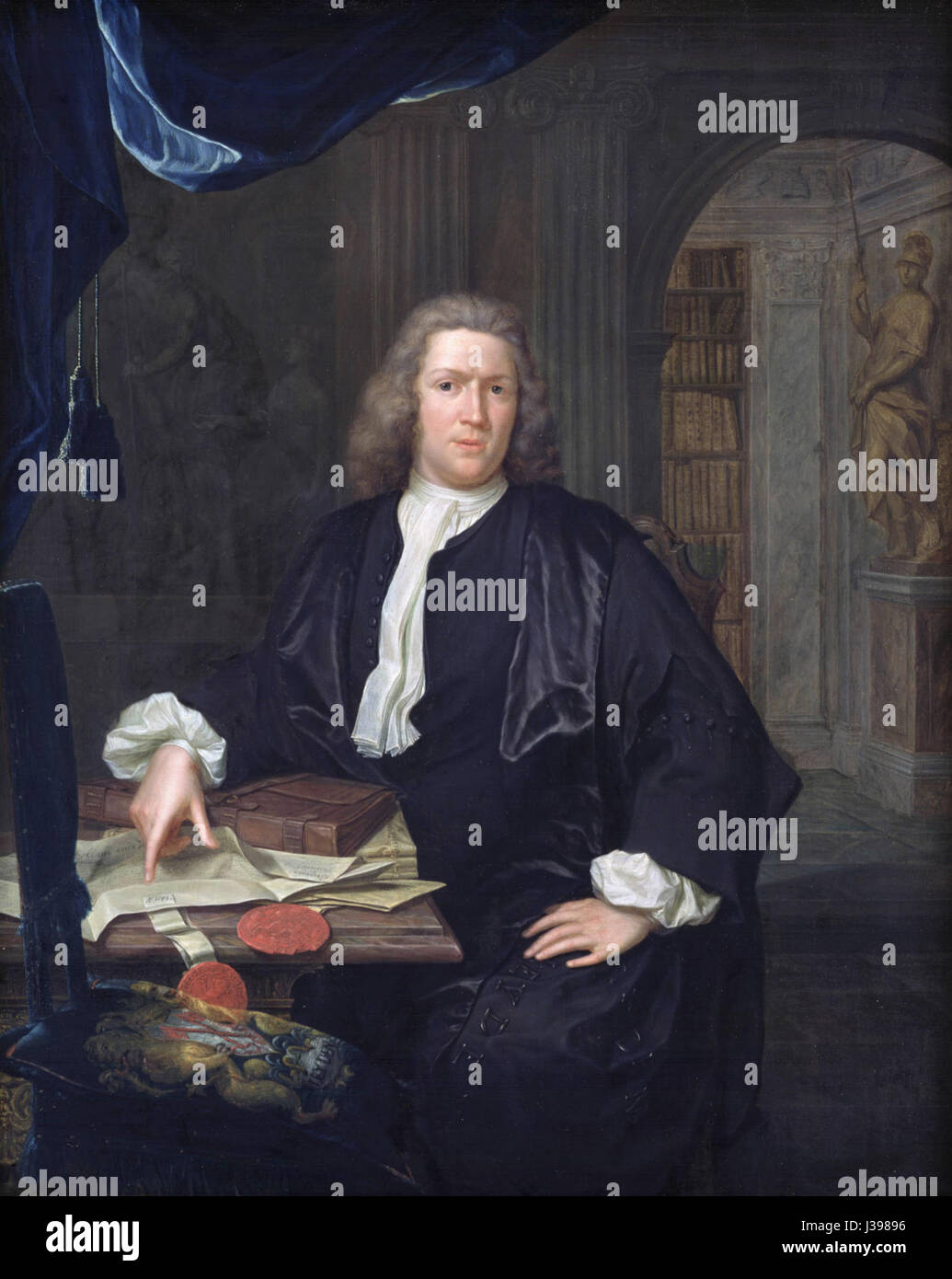 The portrait of David van Royen, created by Hieronymus van der Mij ...