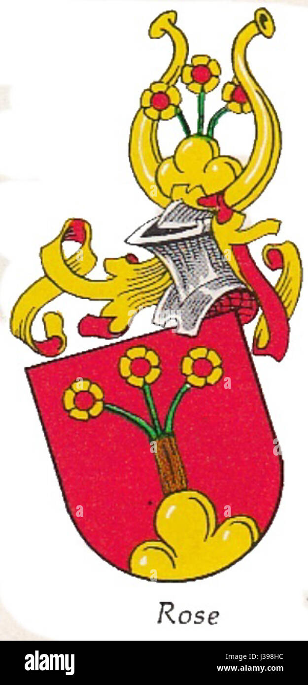 Three Roses Crest Rose crest hi-res stock photography and images - Alamy
